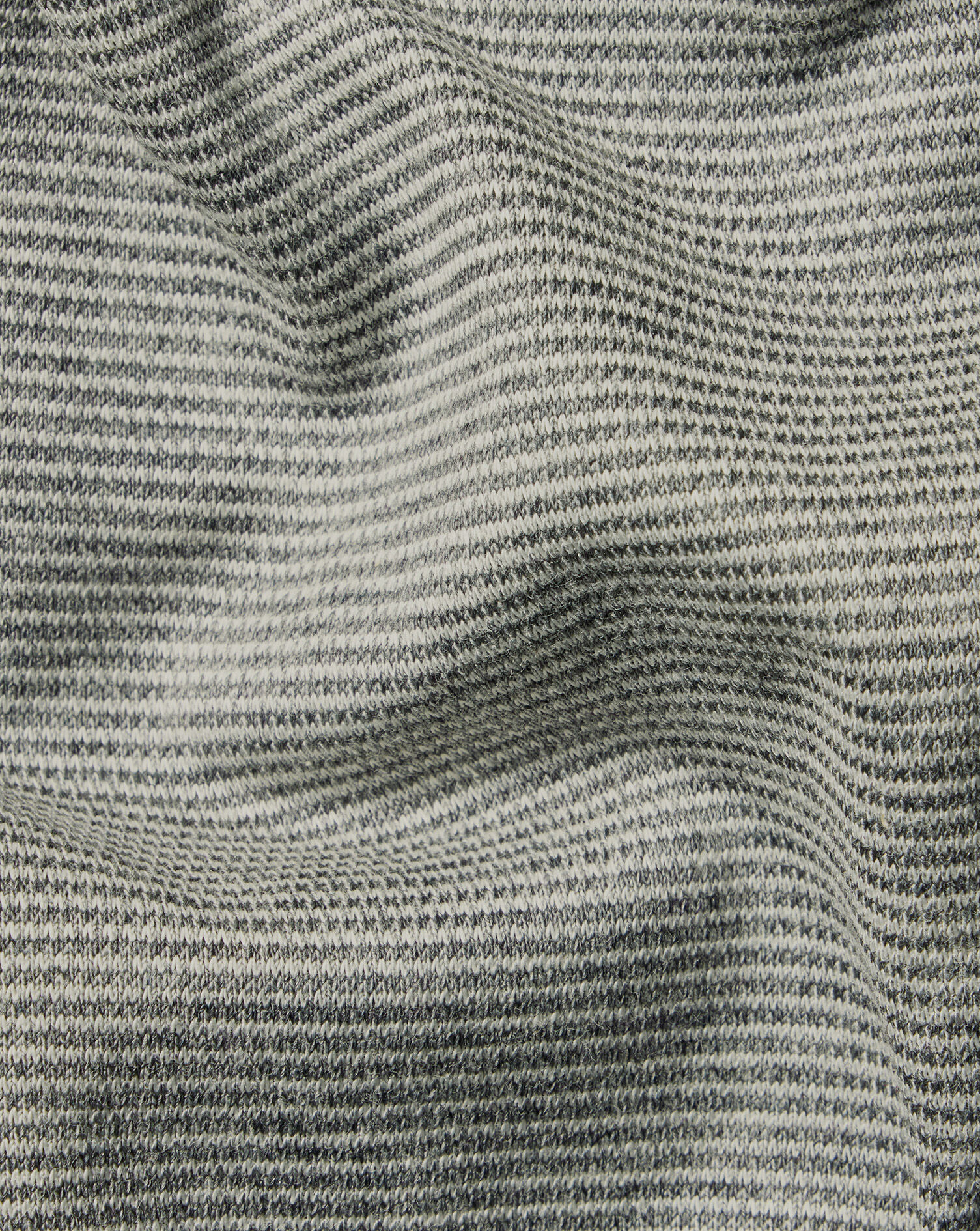 Birdseye Stripe Jacquard Polo - Light Grey