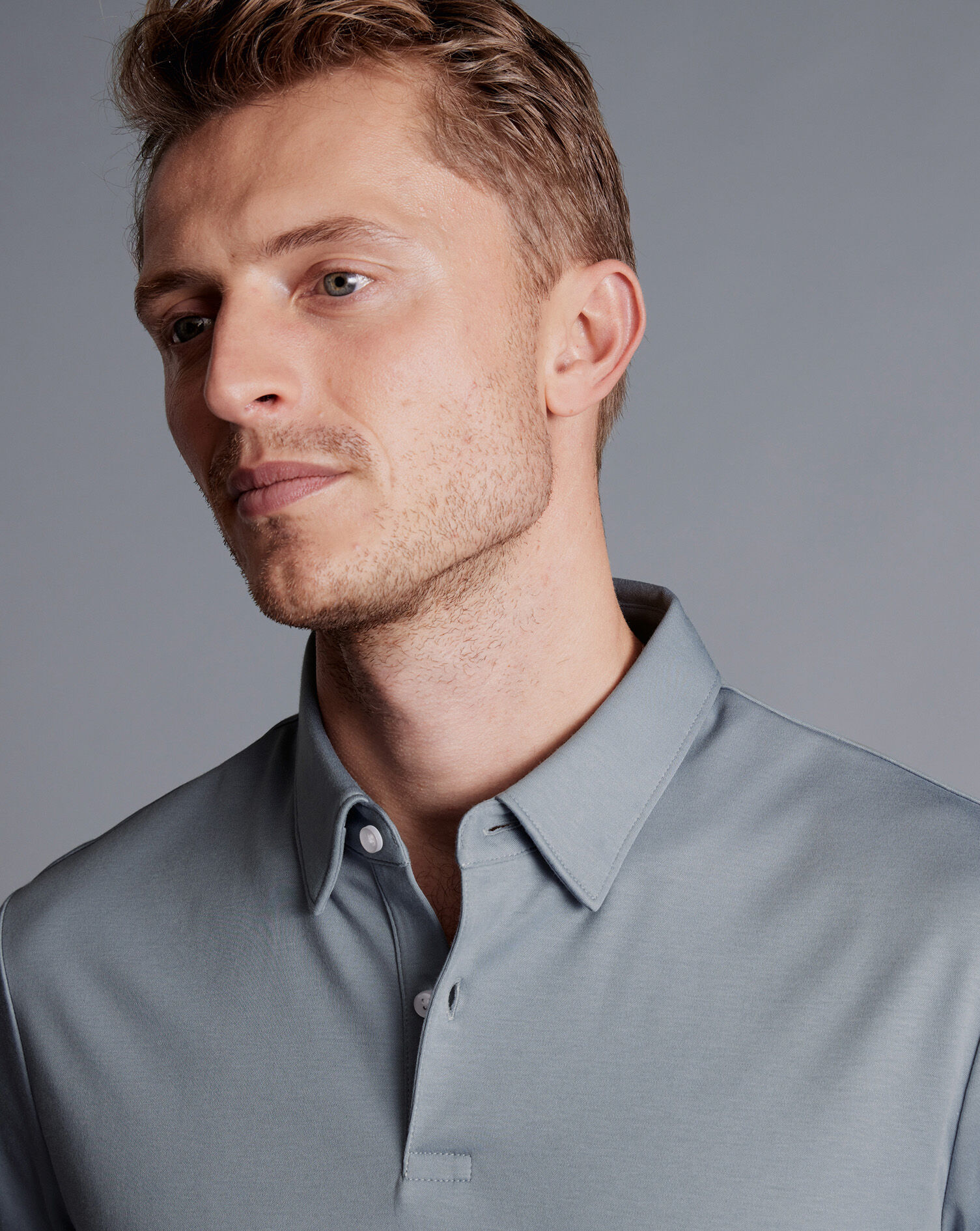 Smart Jersey Polo - Silver