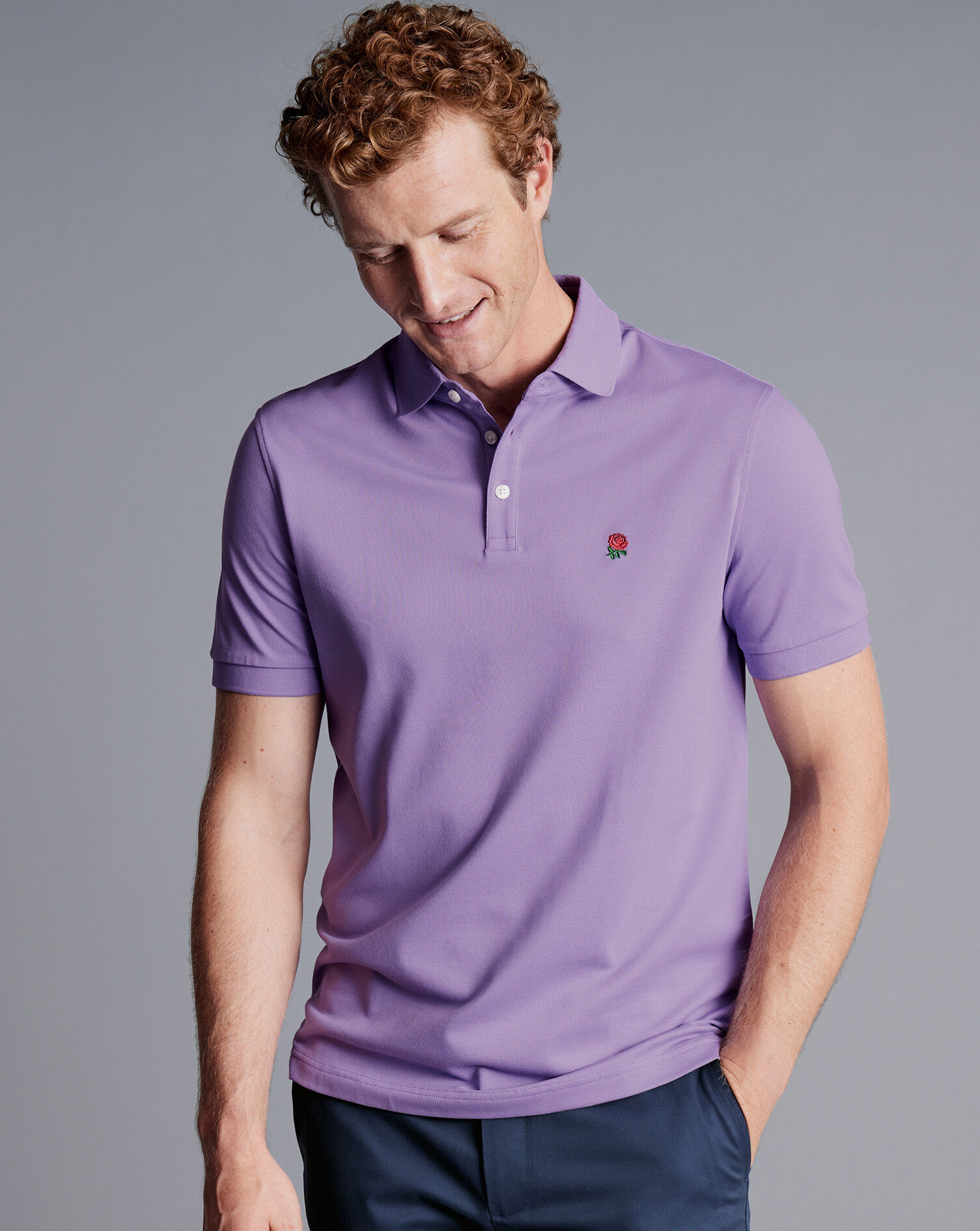 England Rugby Pique Polo - Lilac Purple