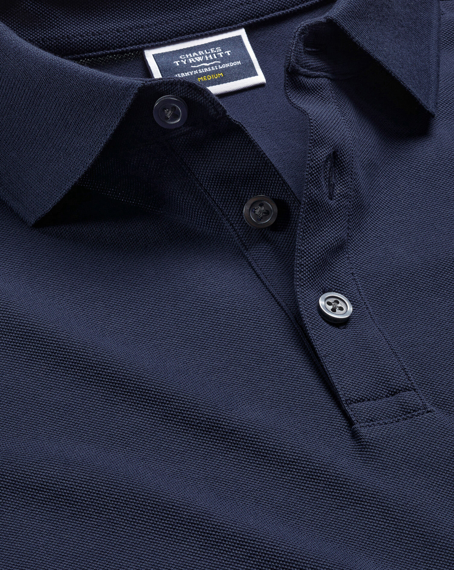 Tyrwhitt Pique Polo - Denim Blue