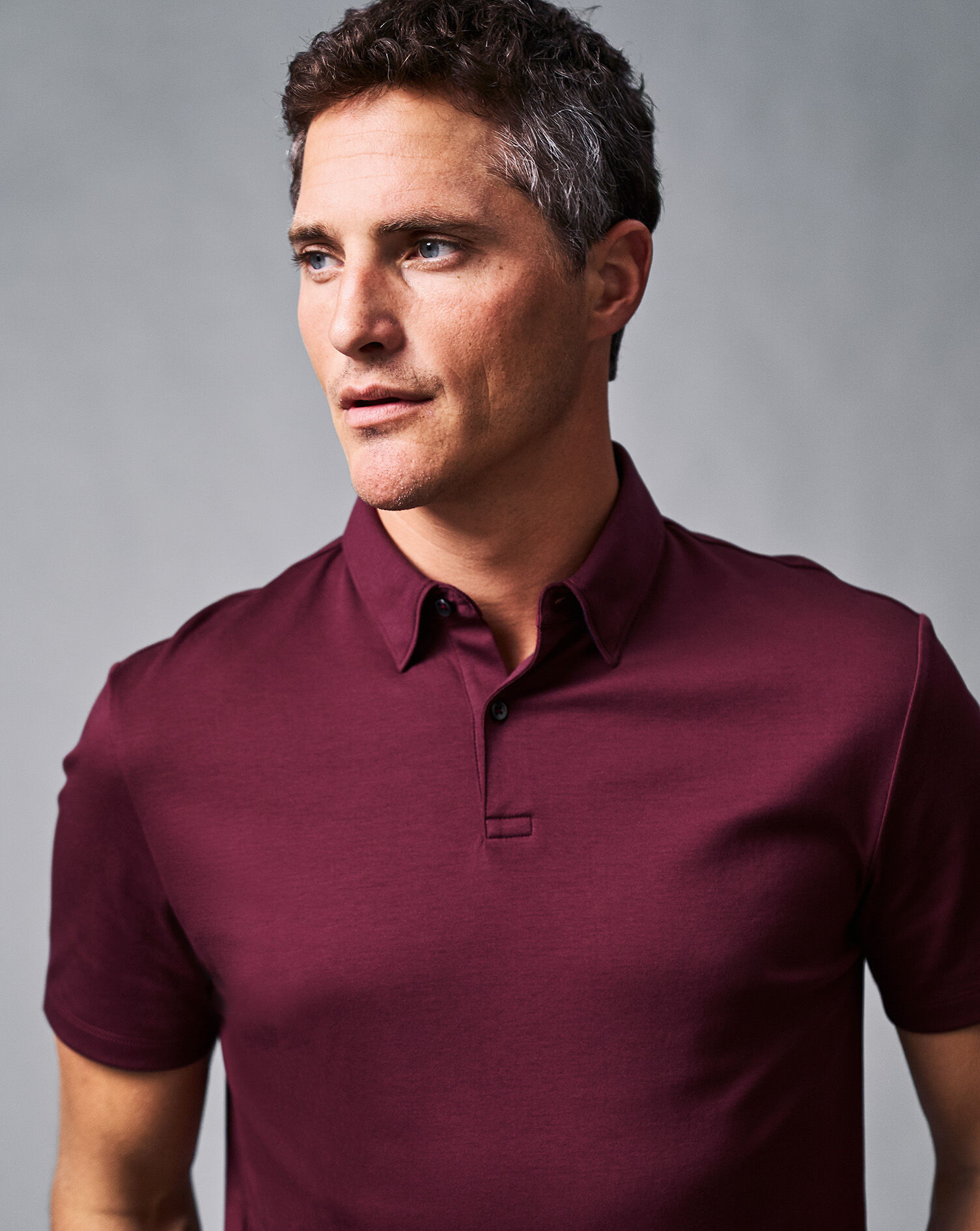 Smart Jersey Polo - Wine