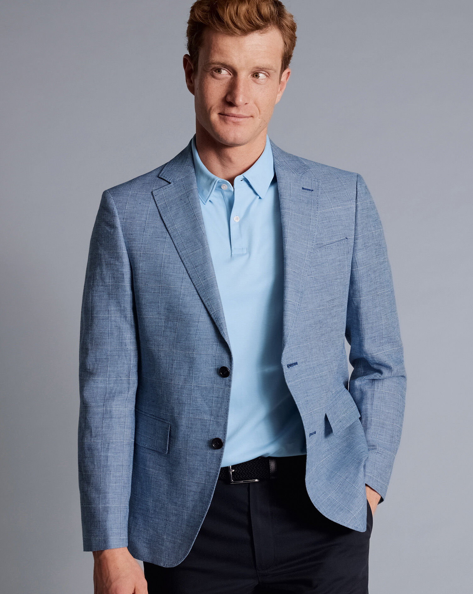 Smart Jersey Polo - Sky Blue