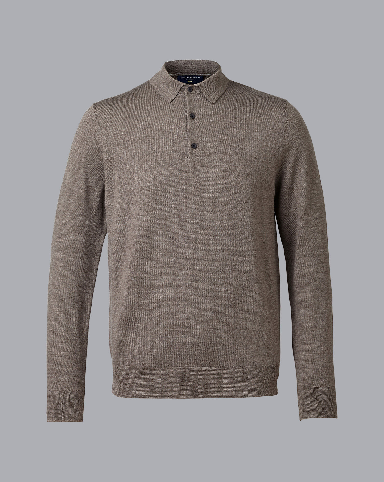Merino Polo Sweater - Mocha