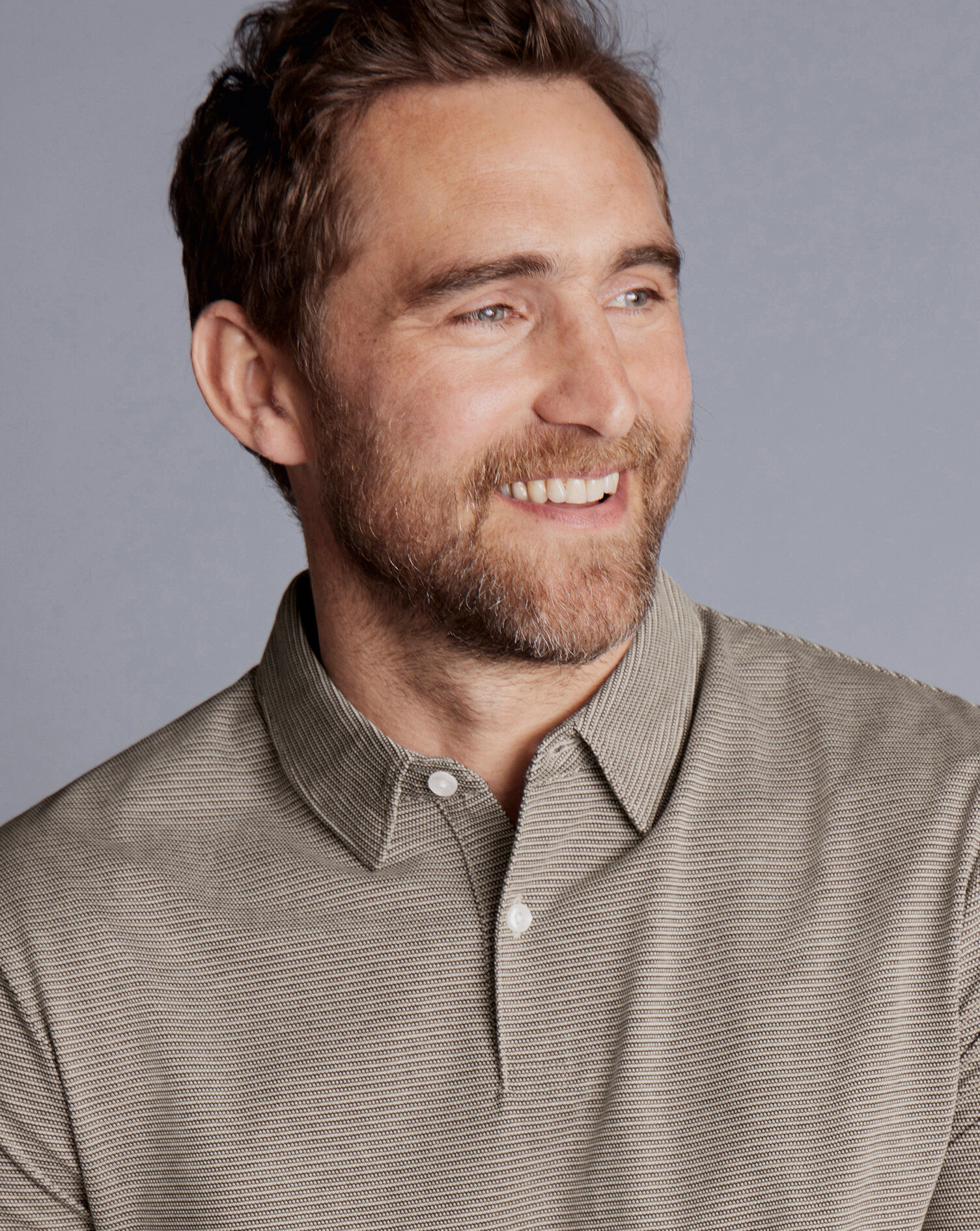 Jacquard Polo - Mocha