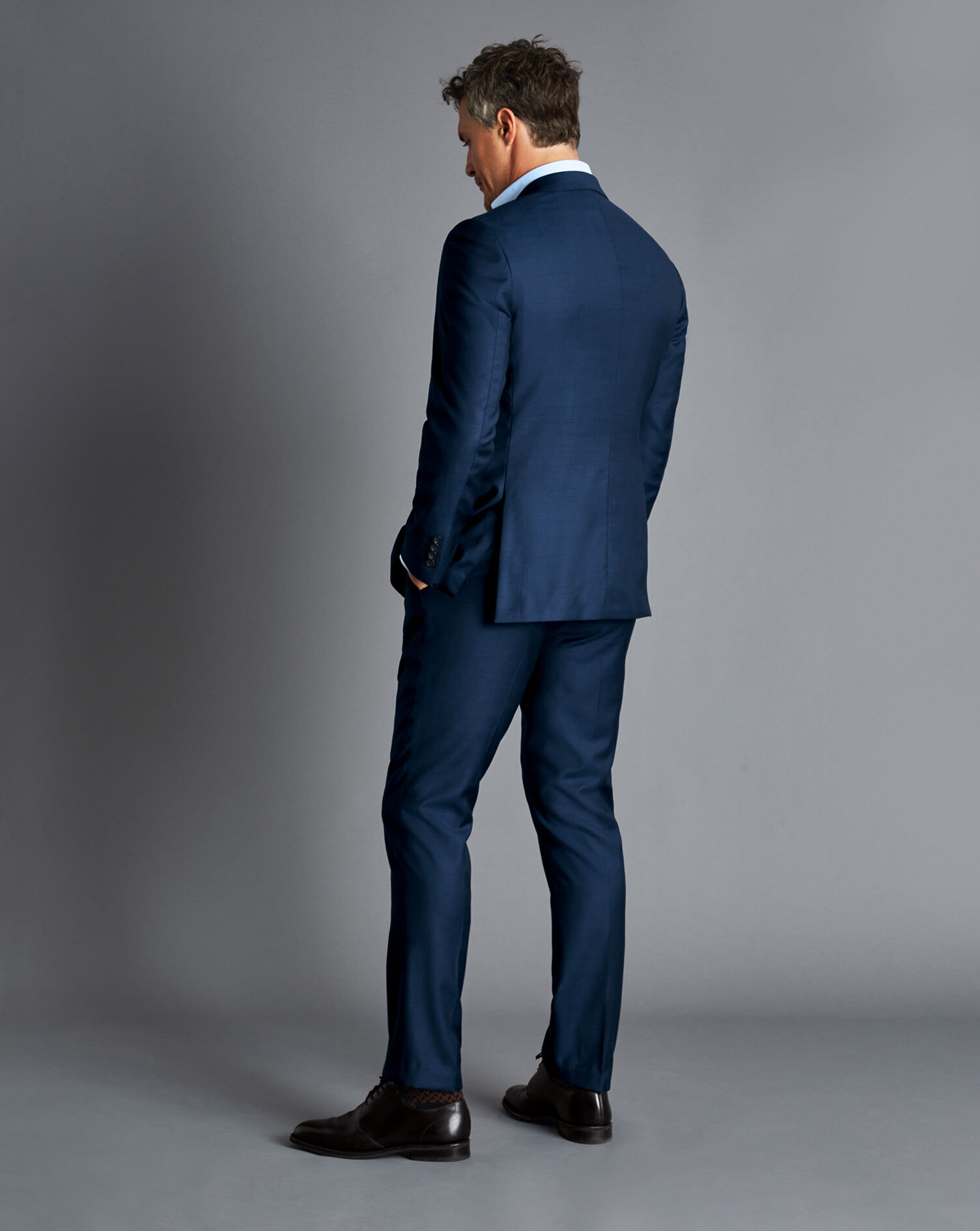 Natural Stretch Twill Suit Pants - Royal Blue