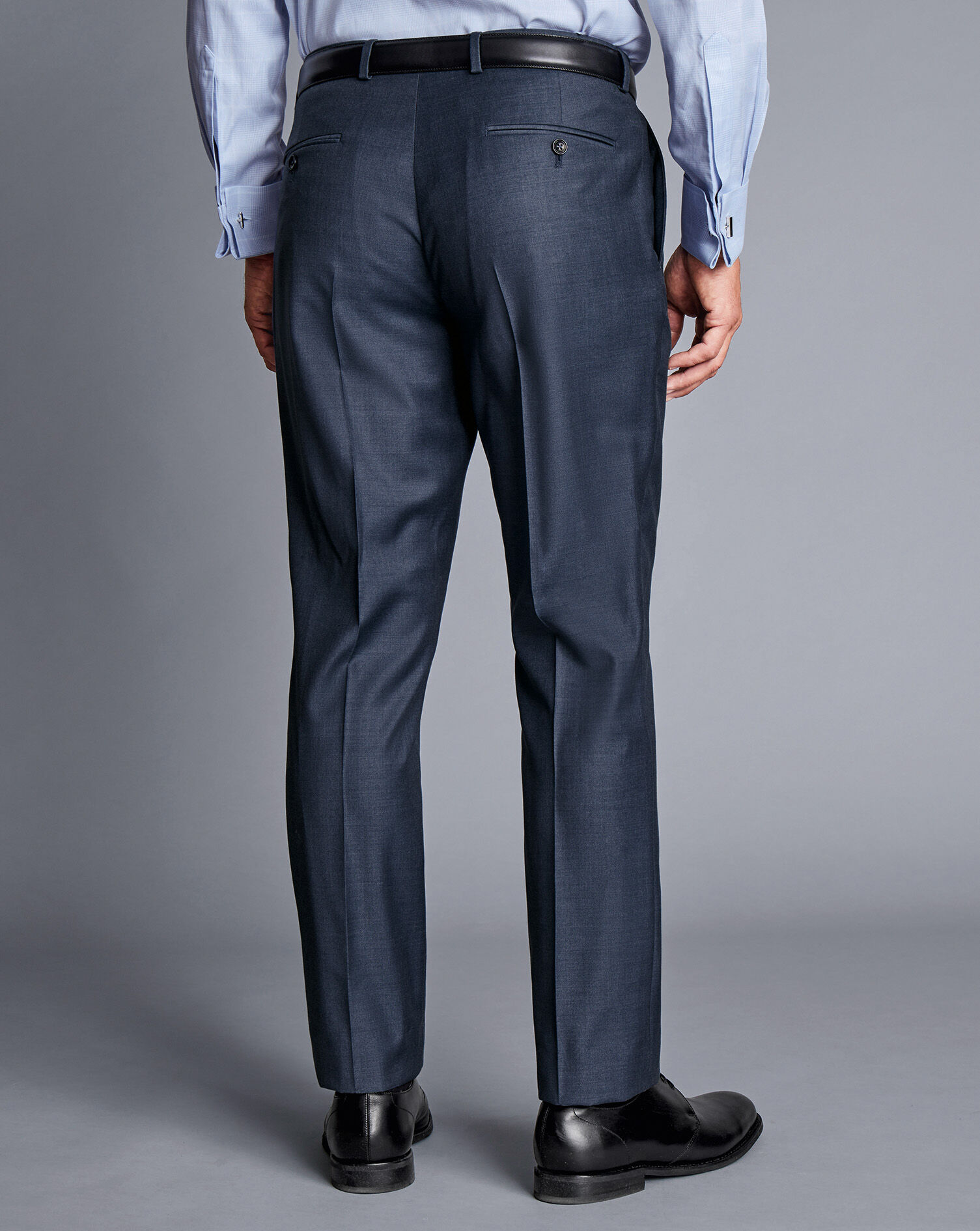 Italian Suit Pants - Steel Blue