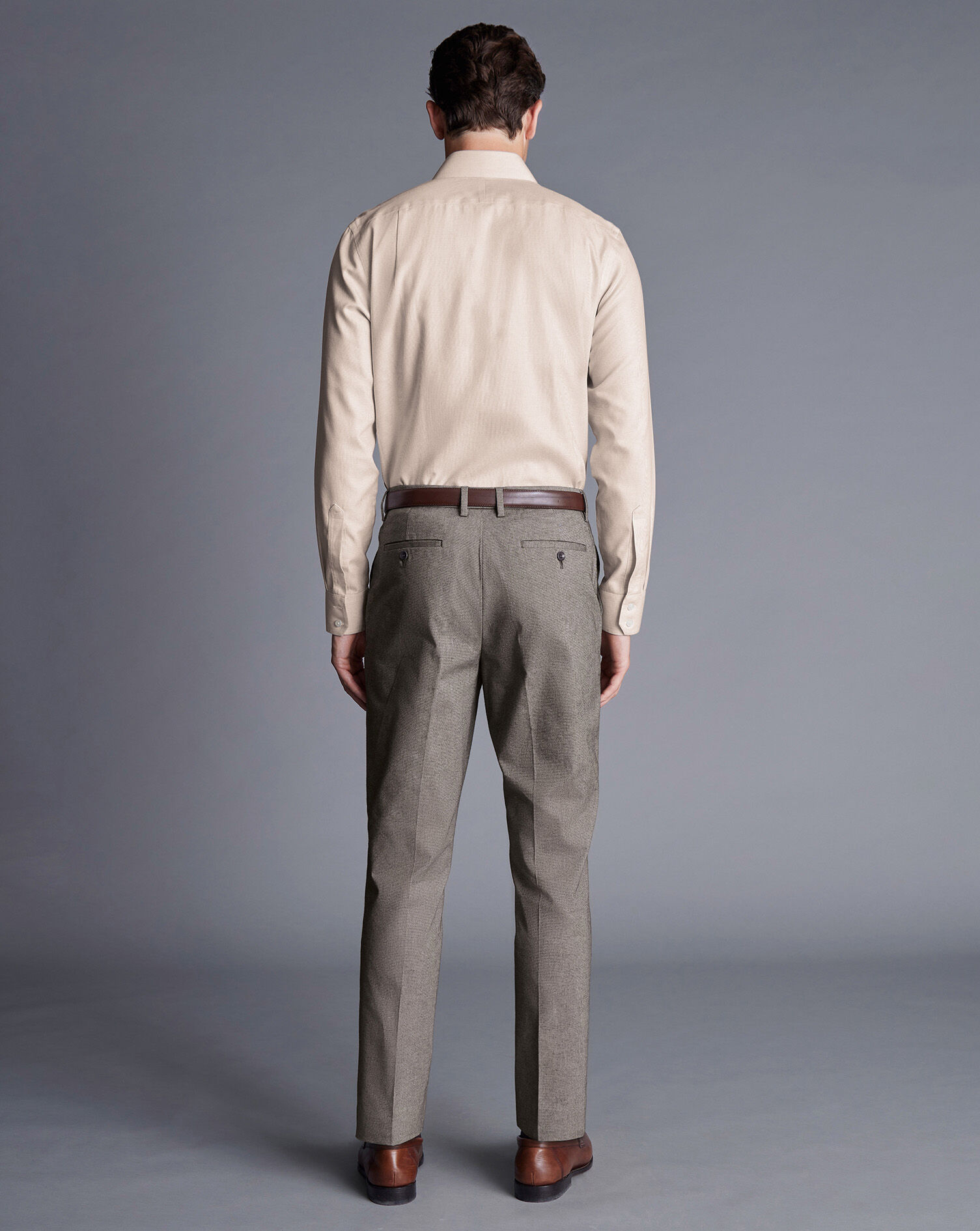 Smart Cotton Stretch Pants - Taupe
