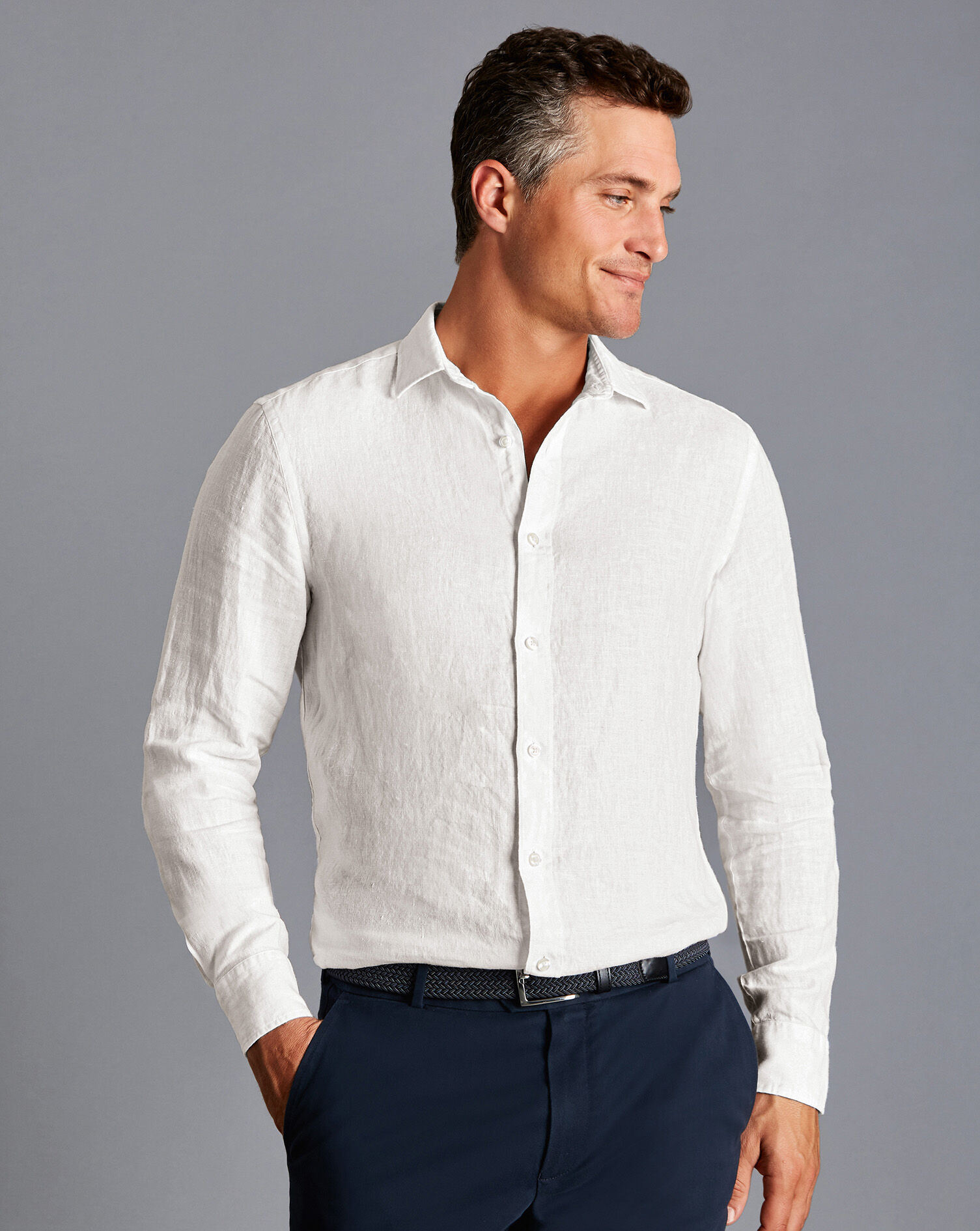 Pure Linen Shirt - White