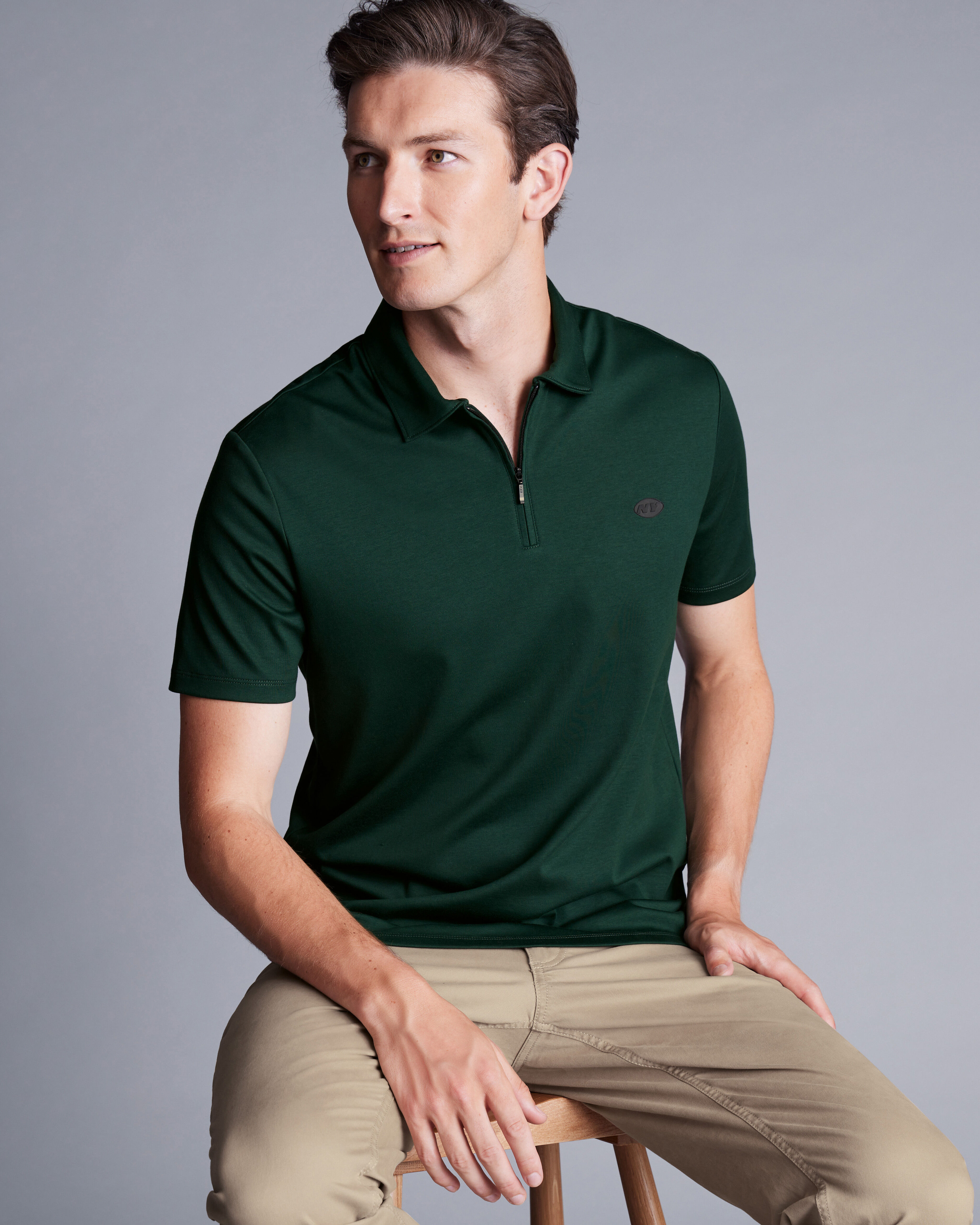 New York Jets Cotton Jersey Polo - Dark Green