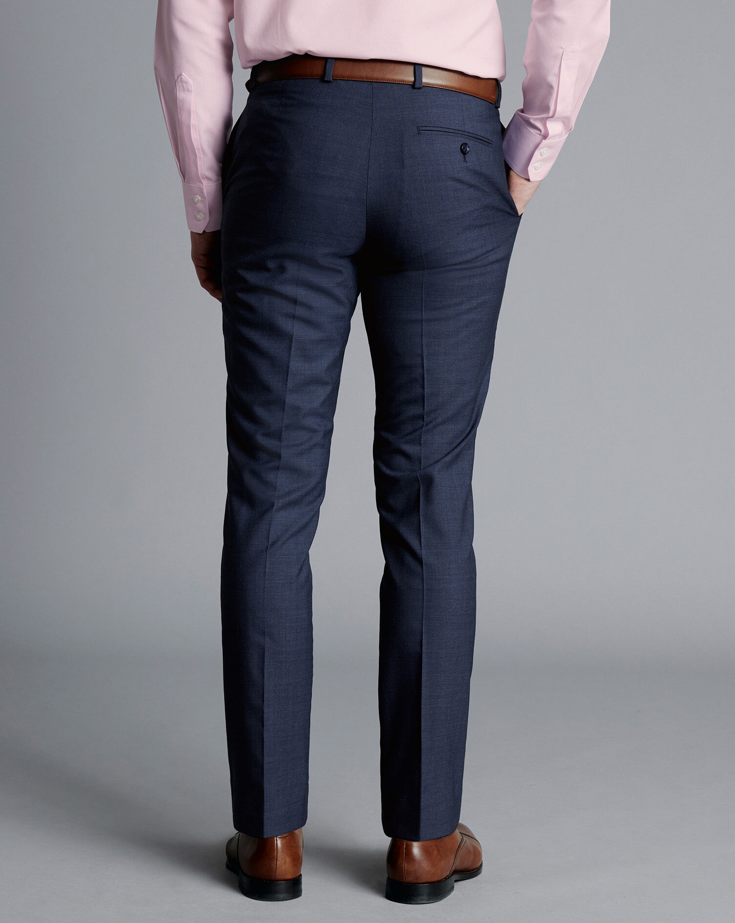 Texture Suit Pants - Denim Blue