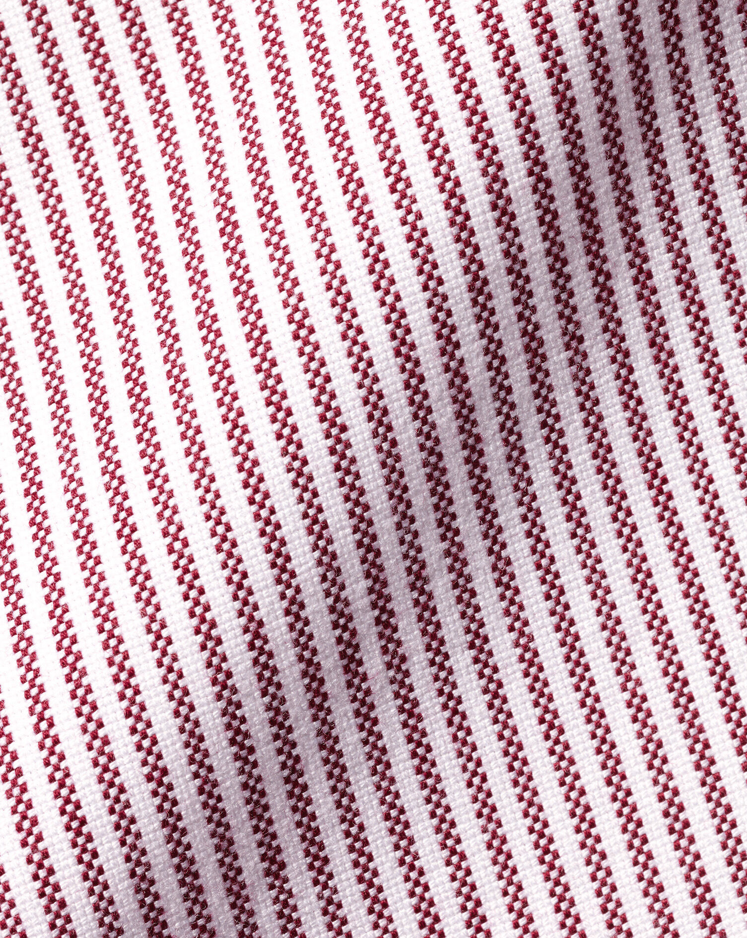 England Rugby Button-Down Collar Washed Oxford Stripe Shirt - Wine Red