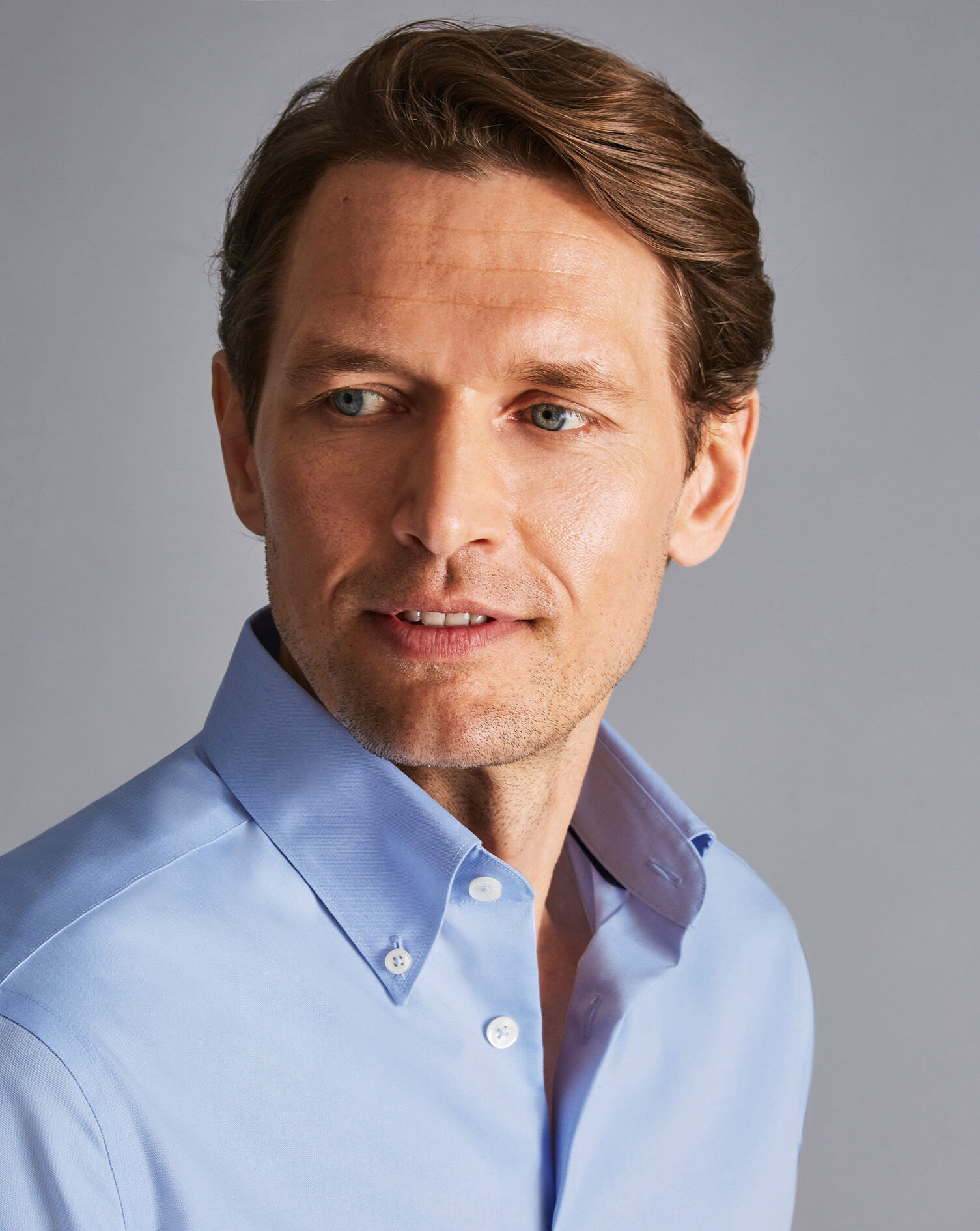 Button-Down Collar Non-Iron Shirt - Sky Blue