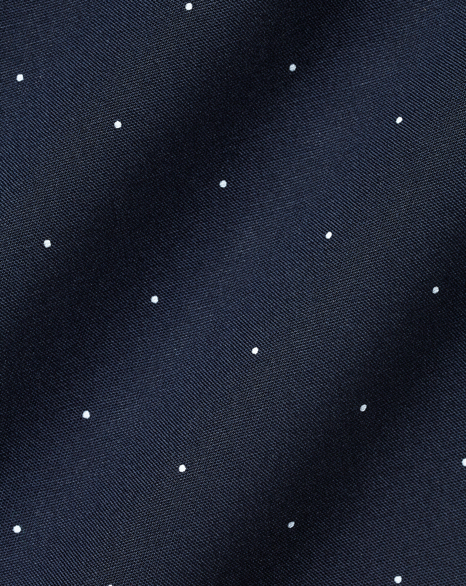 Semi-Spread Collar Non-Iron Spot Print Shirt - Navy