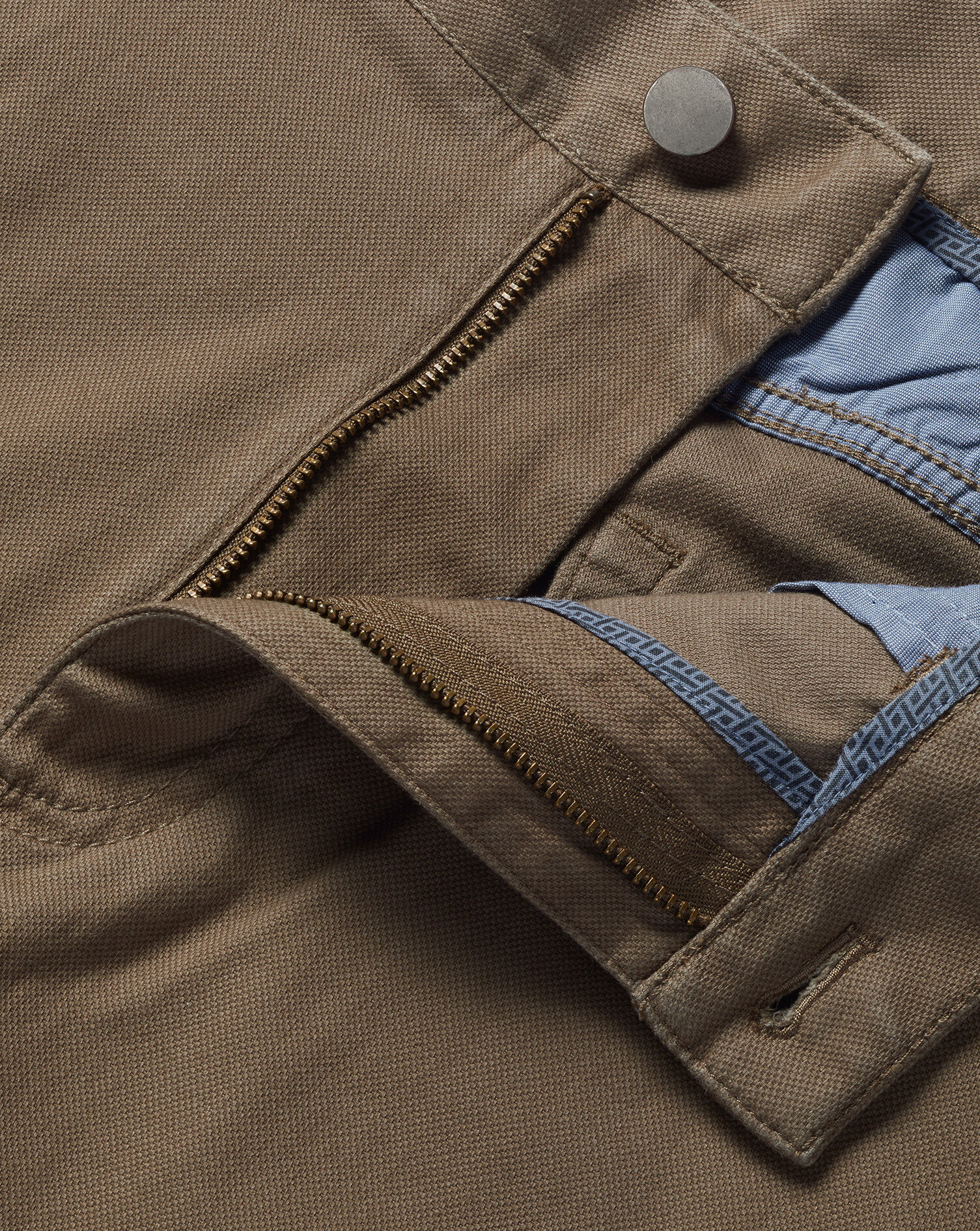 Washed Texture 5 Pocket Pants - Taupe