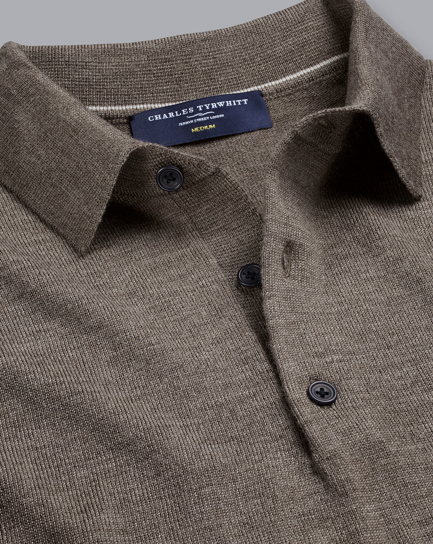 Merino Polo Sweater - Mocha