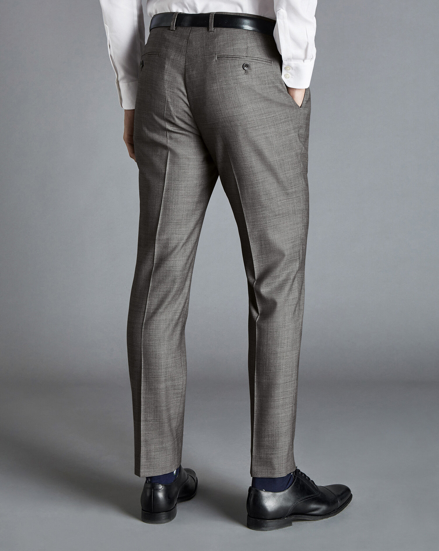 Sharkskin Suit Pants - Grey