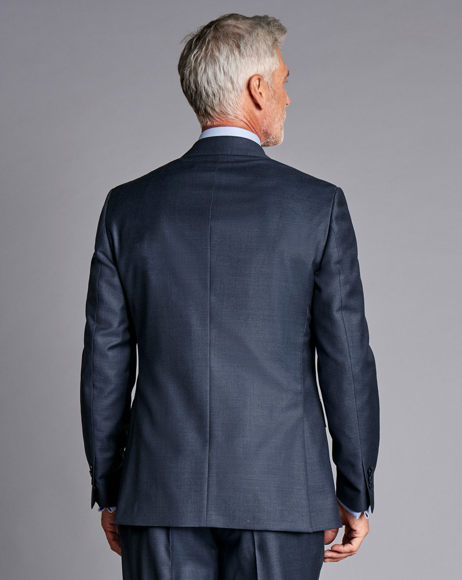 Italian Suit Jacket - Steel Blue