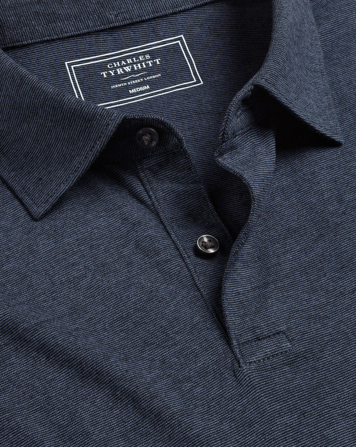 End-On-End Cotton Polo - Steel Blue