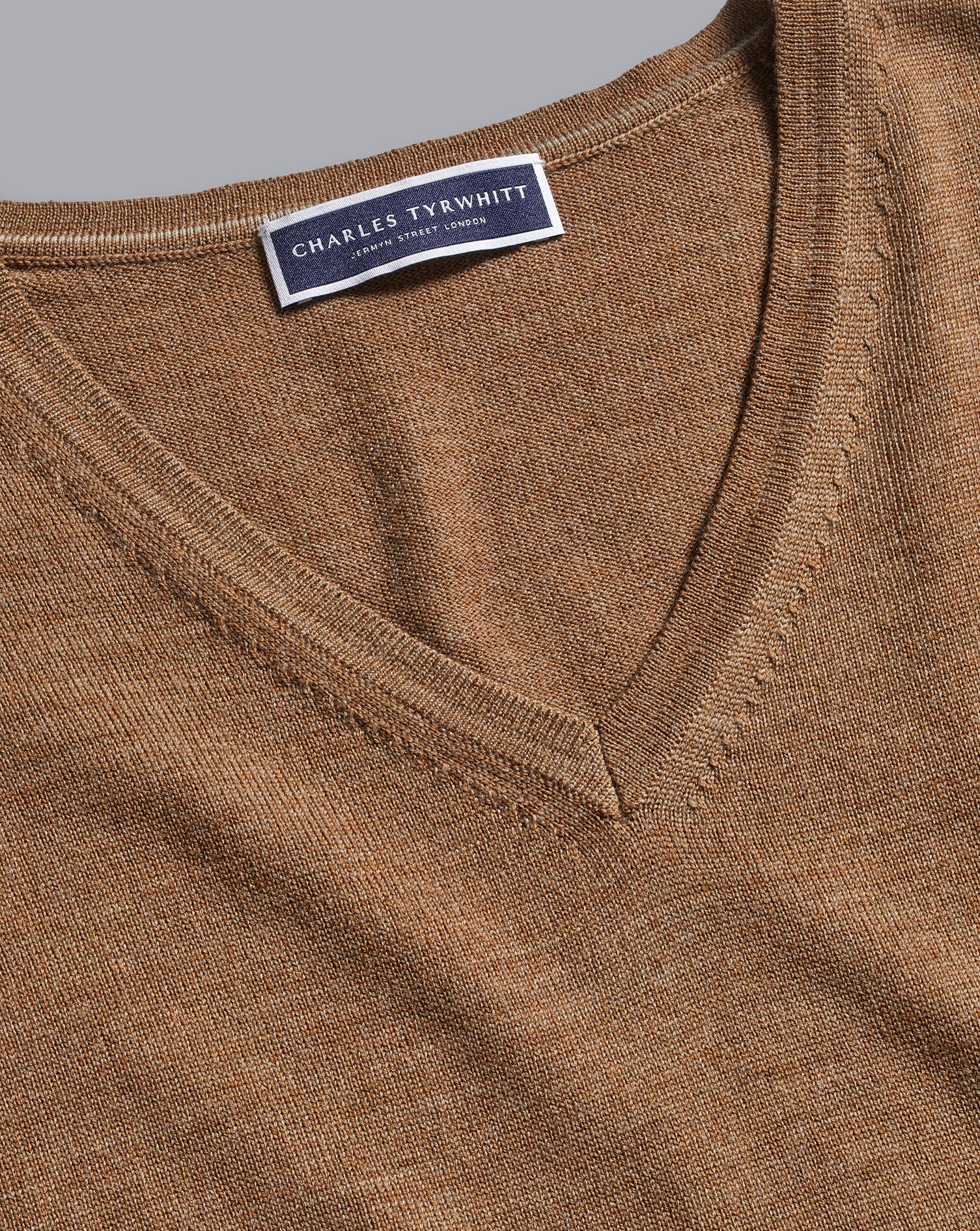 Merino V-Neck Sweater - Sand