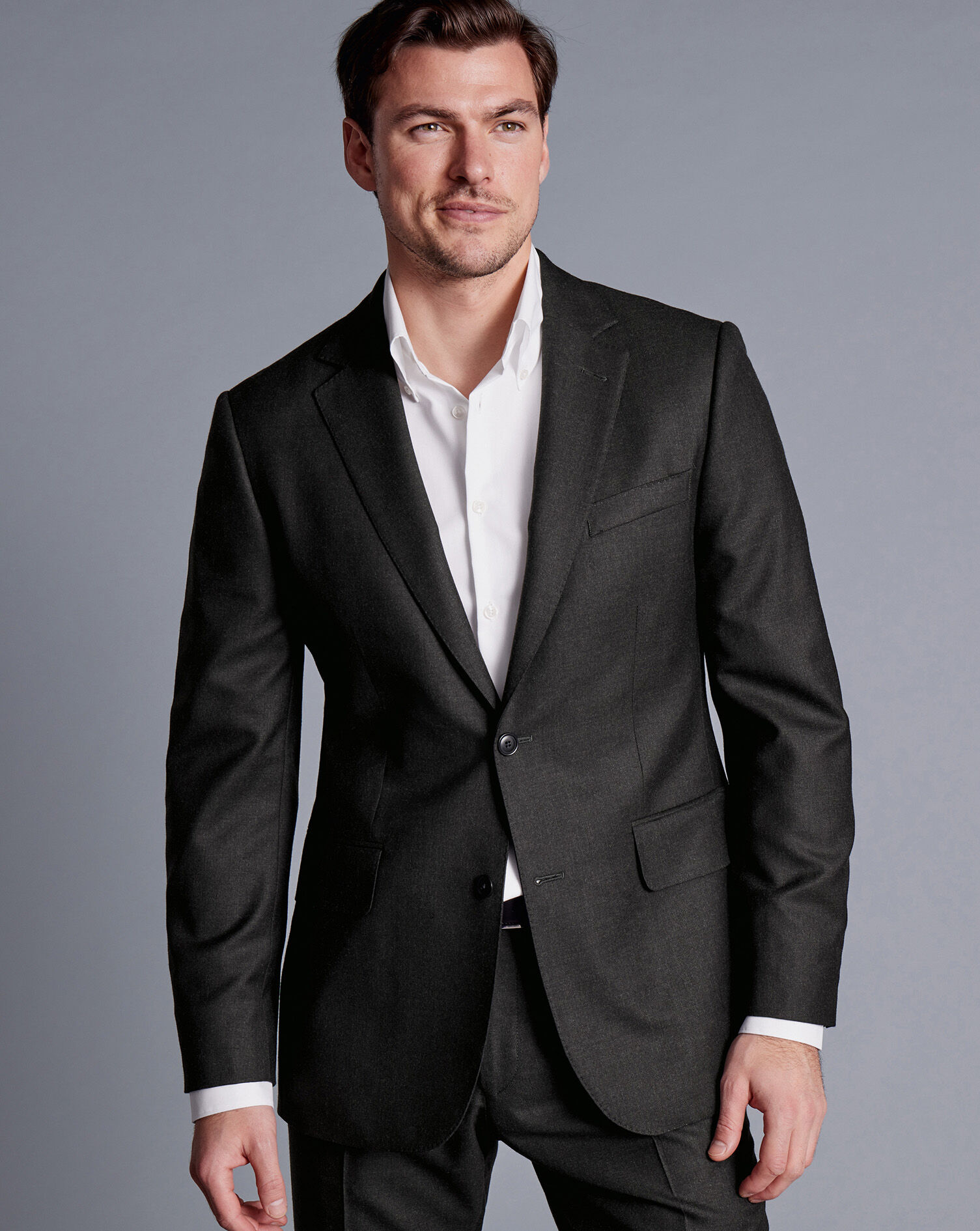 British Luxury Suit Jacket - Charcoal Gray