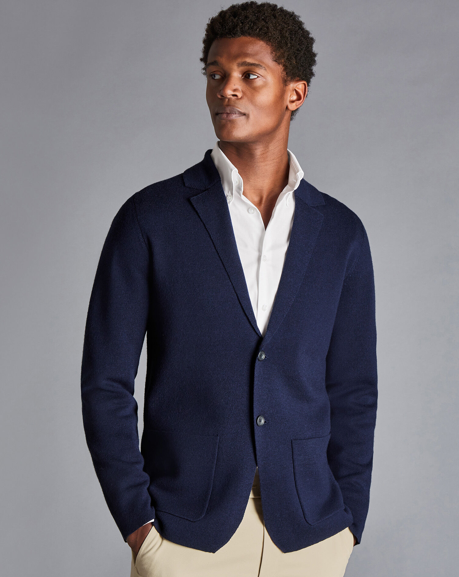 Merino Blazer - Navy
