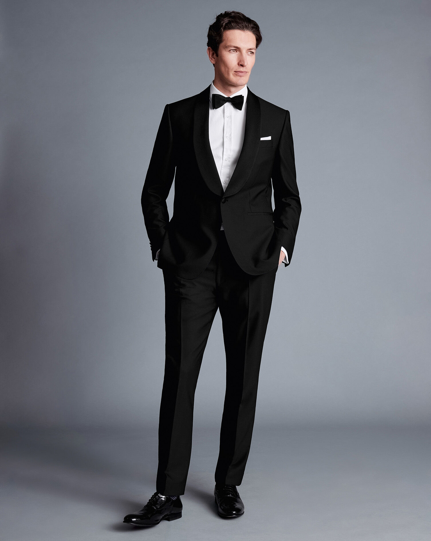 Shawl Lapel Tuxedo Jacket - Black