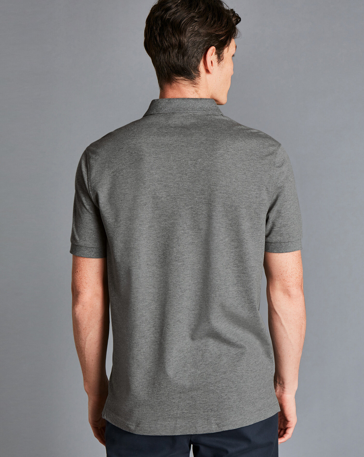 England Rugby Pique Polo - Grey Marl