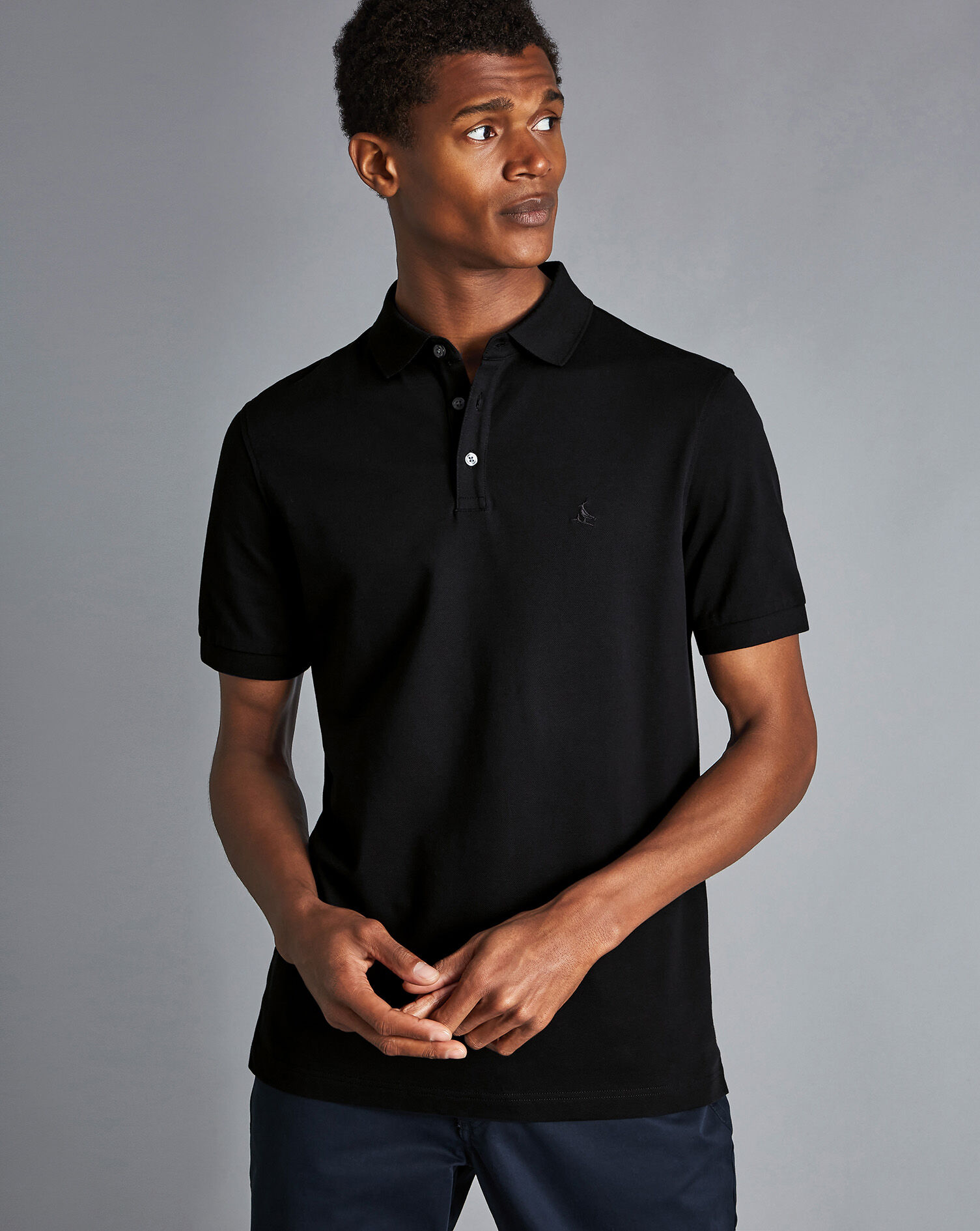 Tyrwhitt Pique Polo - Black