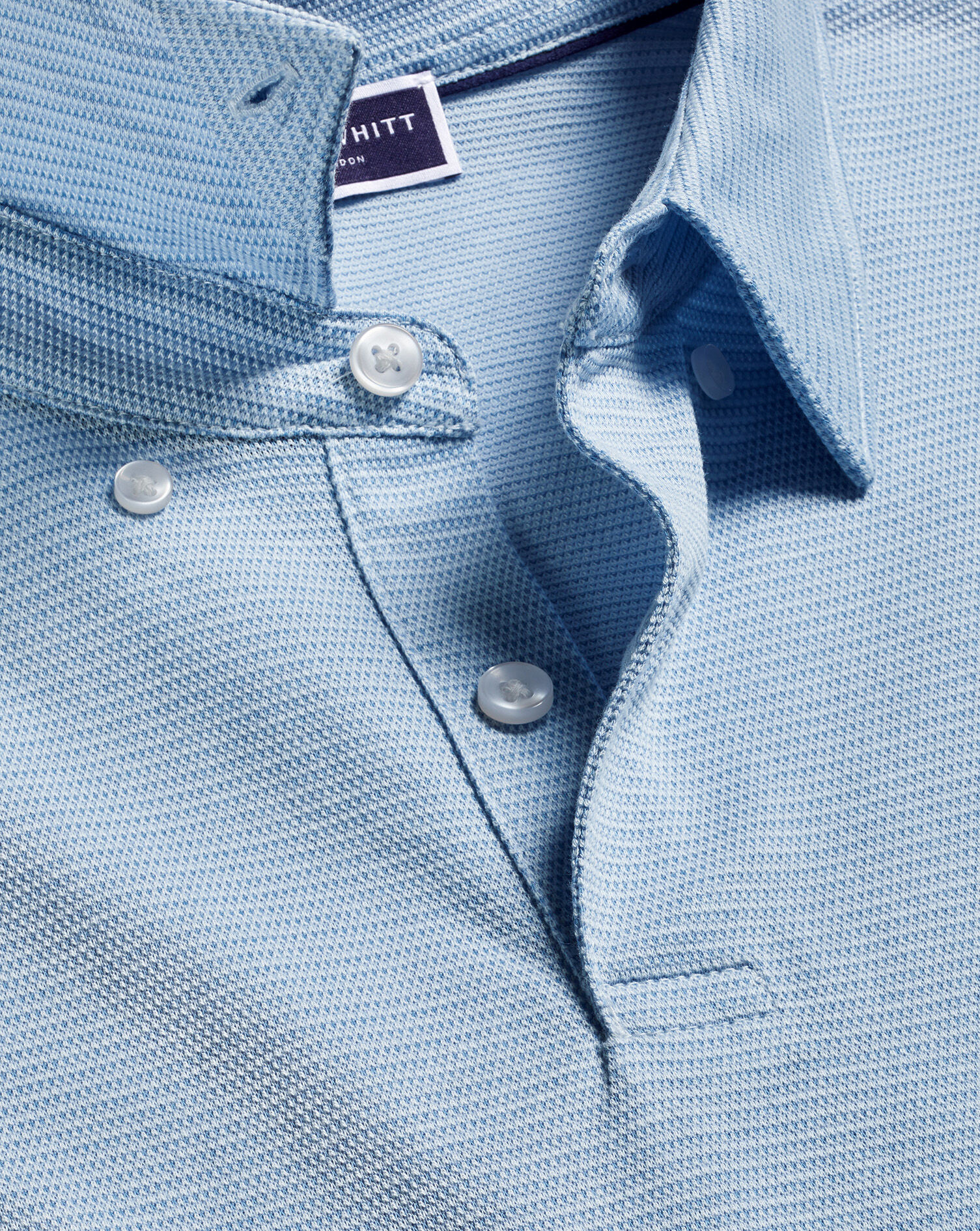 Jacquard Polo - Cornflower Blue
