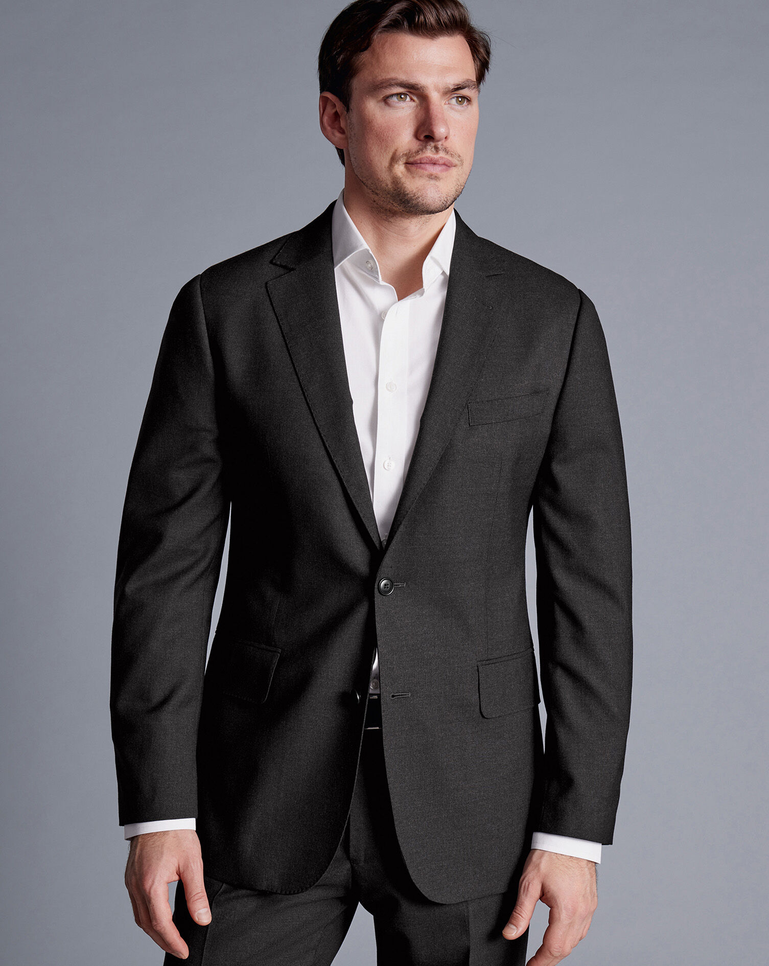 Italian Luxury Suit Jacket - Charcoal Gray