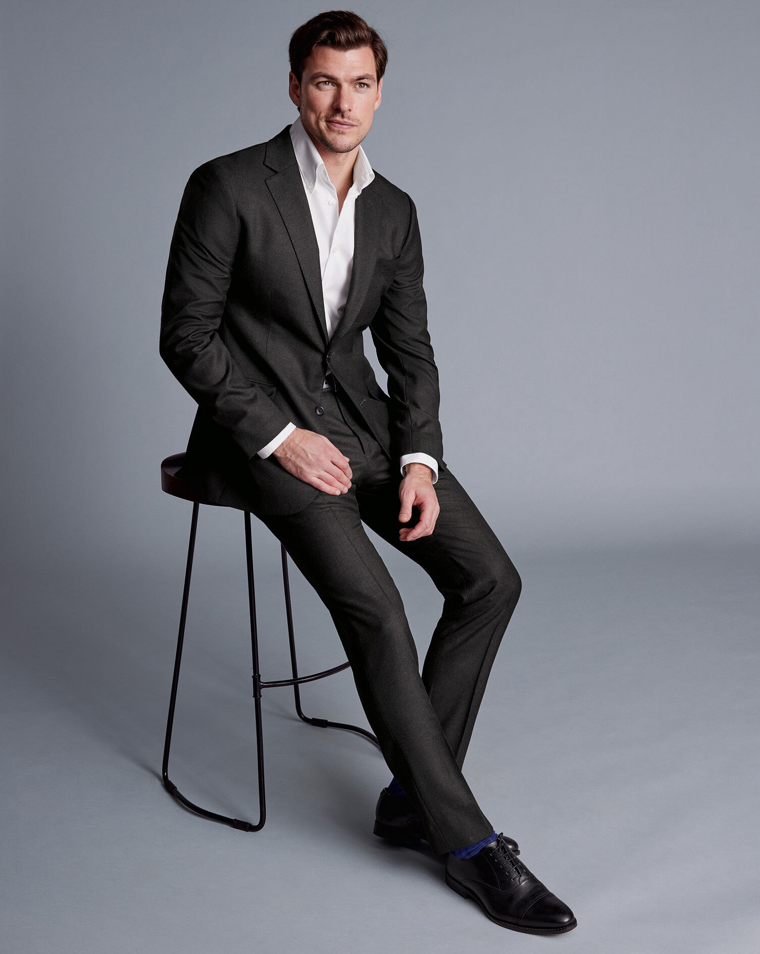 British Luxury Suit Jacket - Charcoal Gray