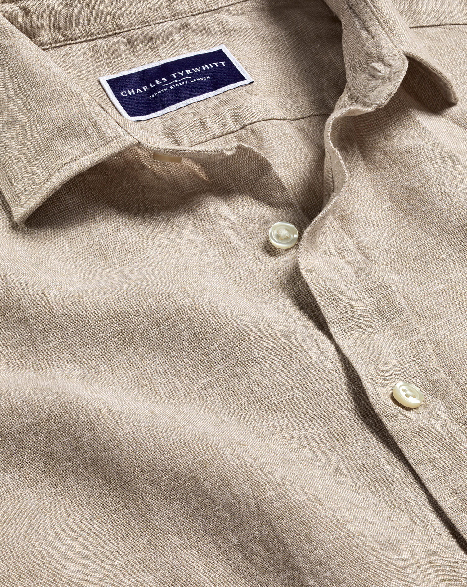 Pure Linen Shirt - Oatmeal