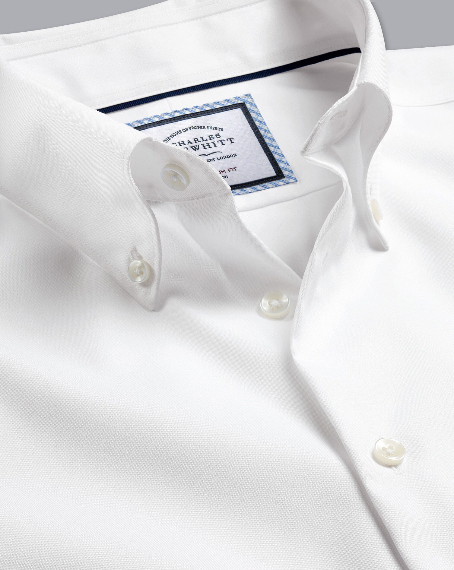 Button-Down Collar Non-Iron Shirt - White