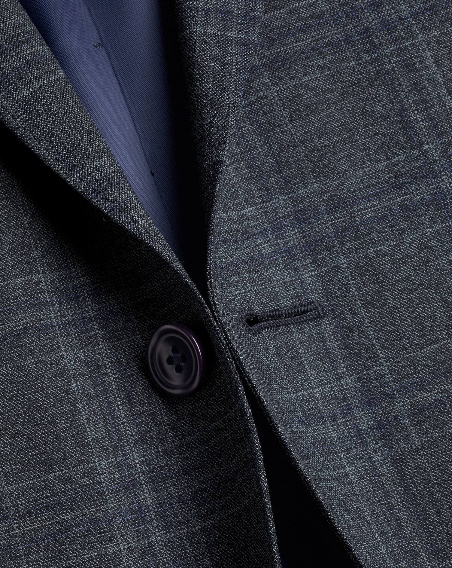 Ultimate Performance Prince of Wales Check Suit Jacket - Steel Blue