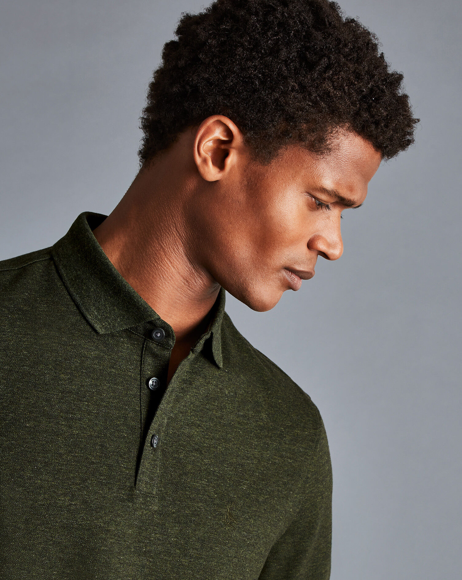 Tyrwhitt Pique Polo - Olive Melange