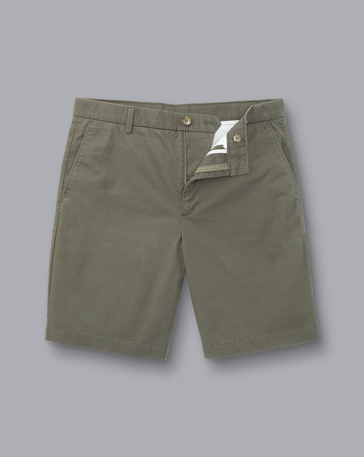 Cotton Shorts - Olive Green