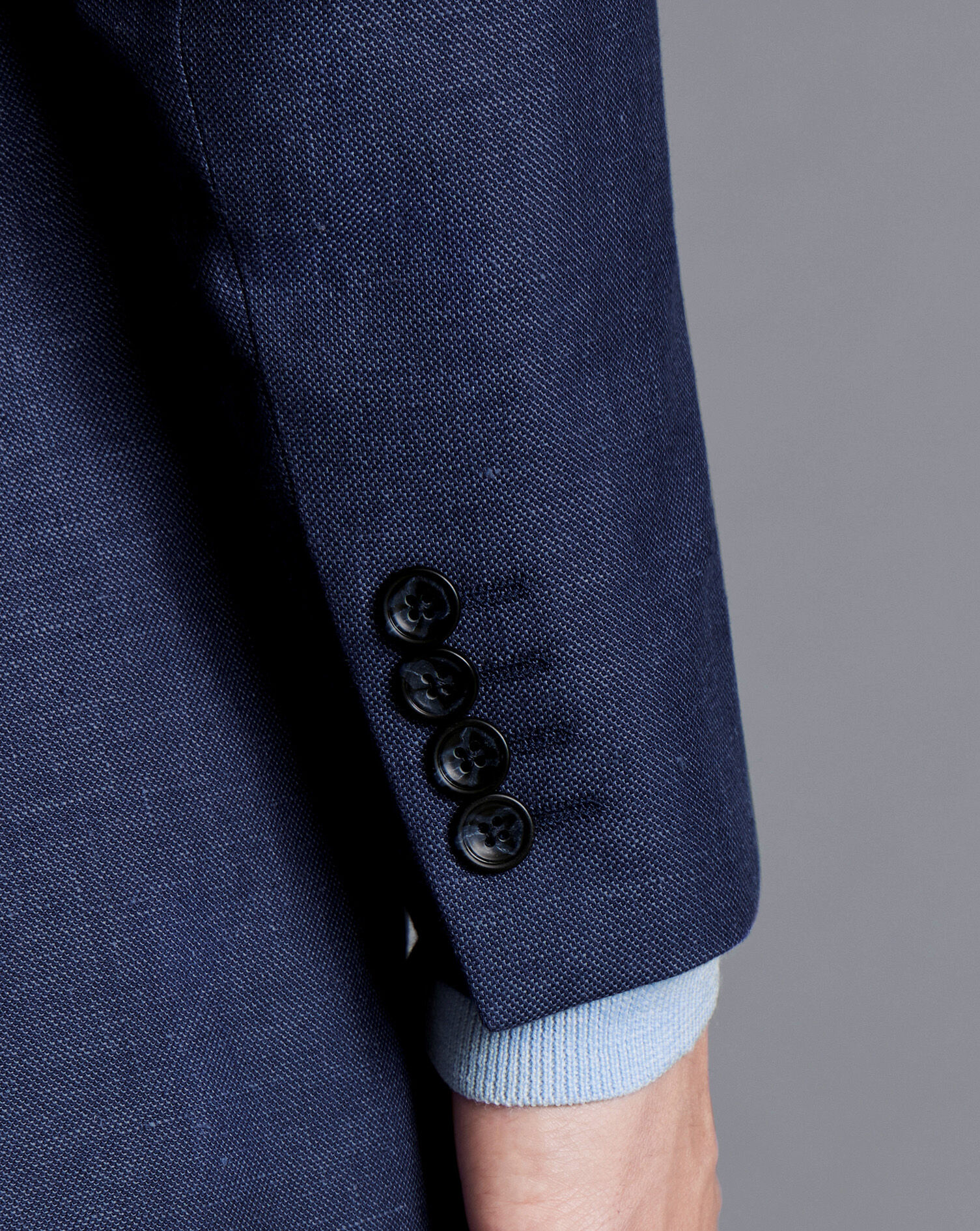 Linen Cotton Jacket - Indigo Blue