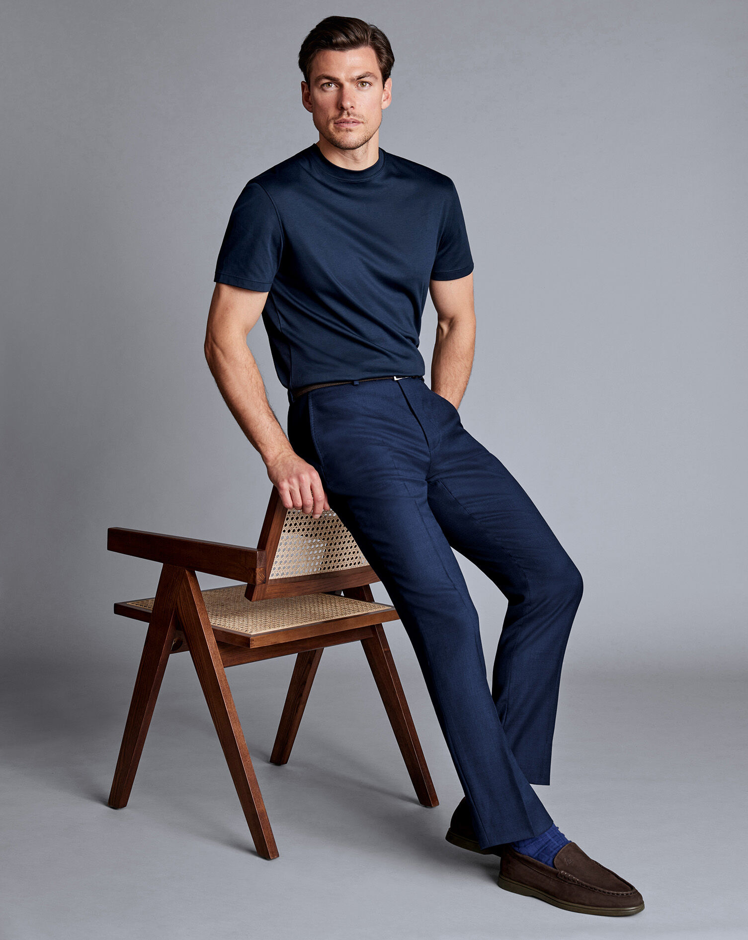 Birdseye Ultimate Performance Suit Pants - Indigo Blue