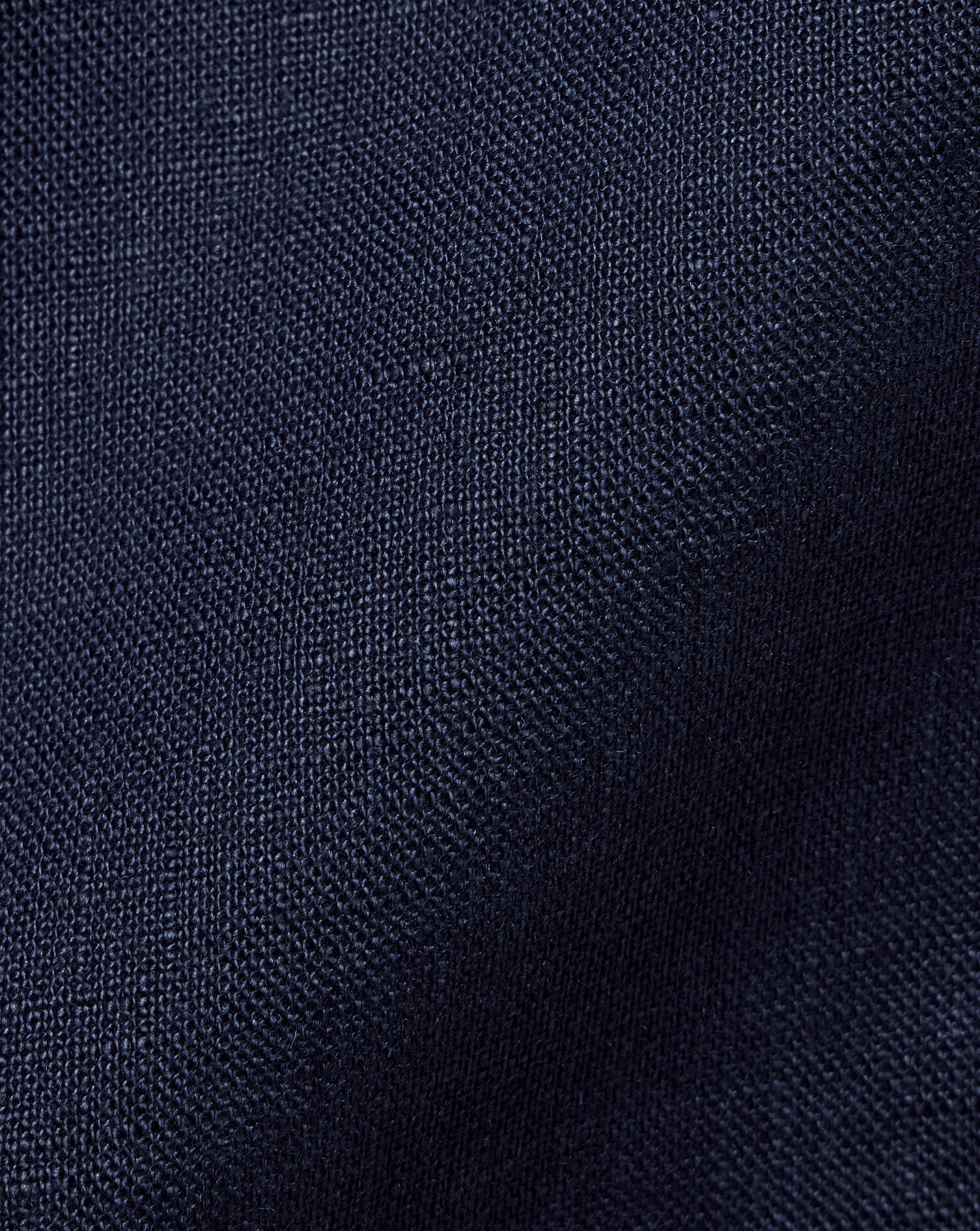 Pure Linen Short Sleeve Shirt  - Navy
