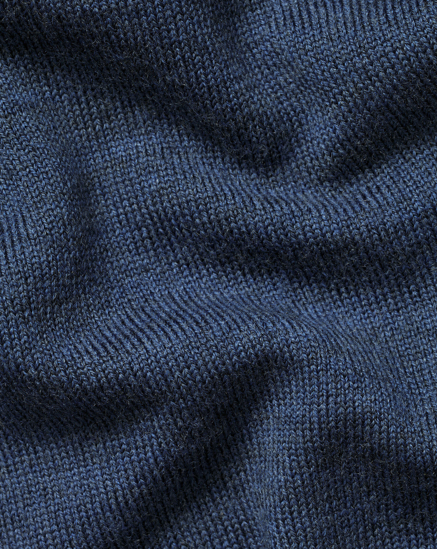Merino V-Neck Sweater - Indigo Melange