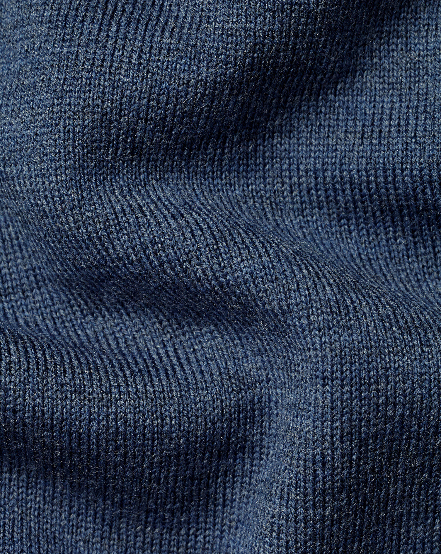 Merino Polo Sweater - Indigo