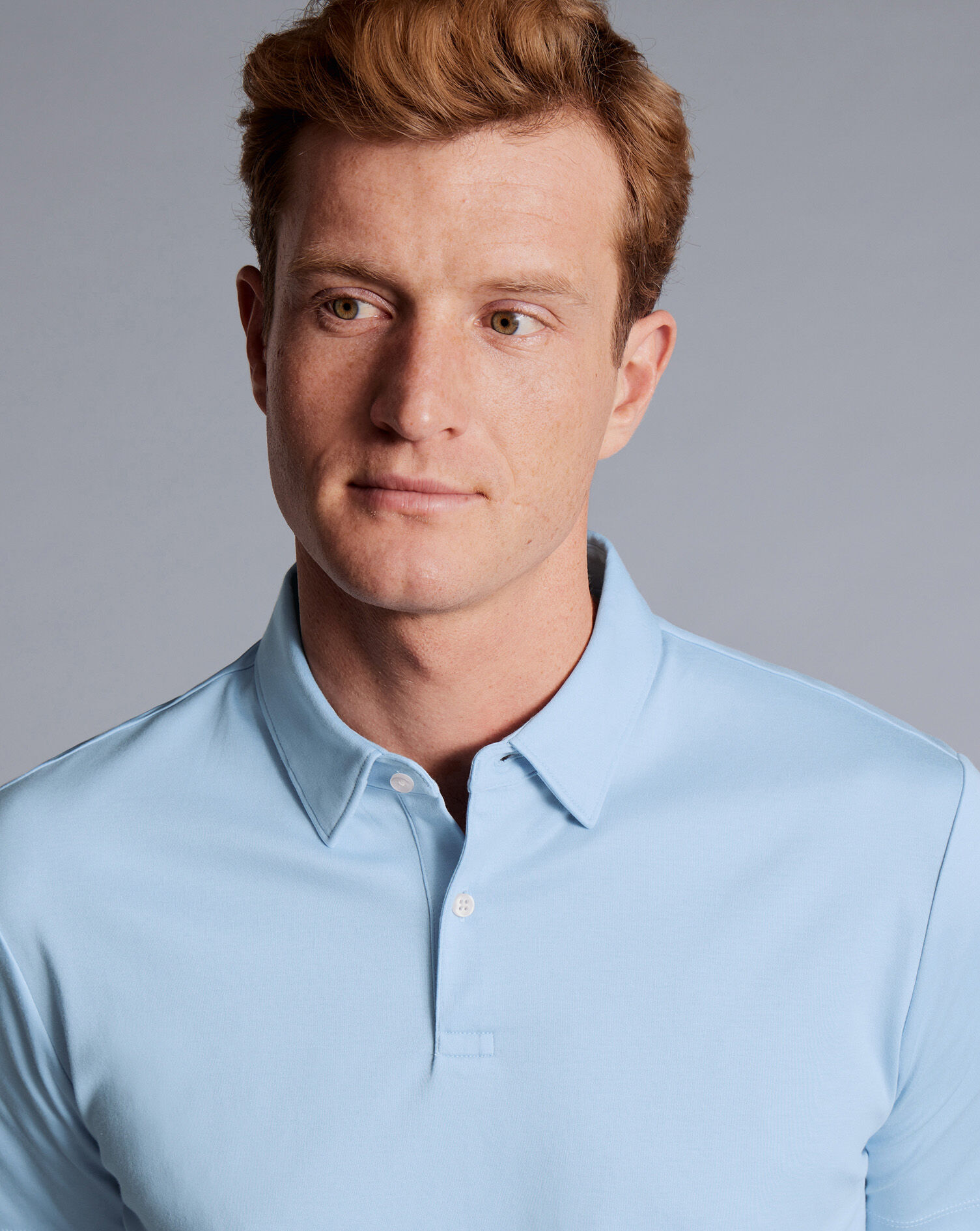 Smart Jersey Polo - Sky Blue