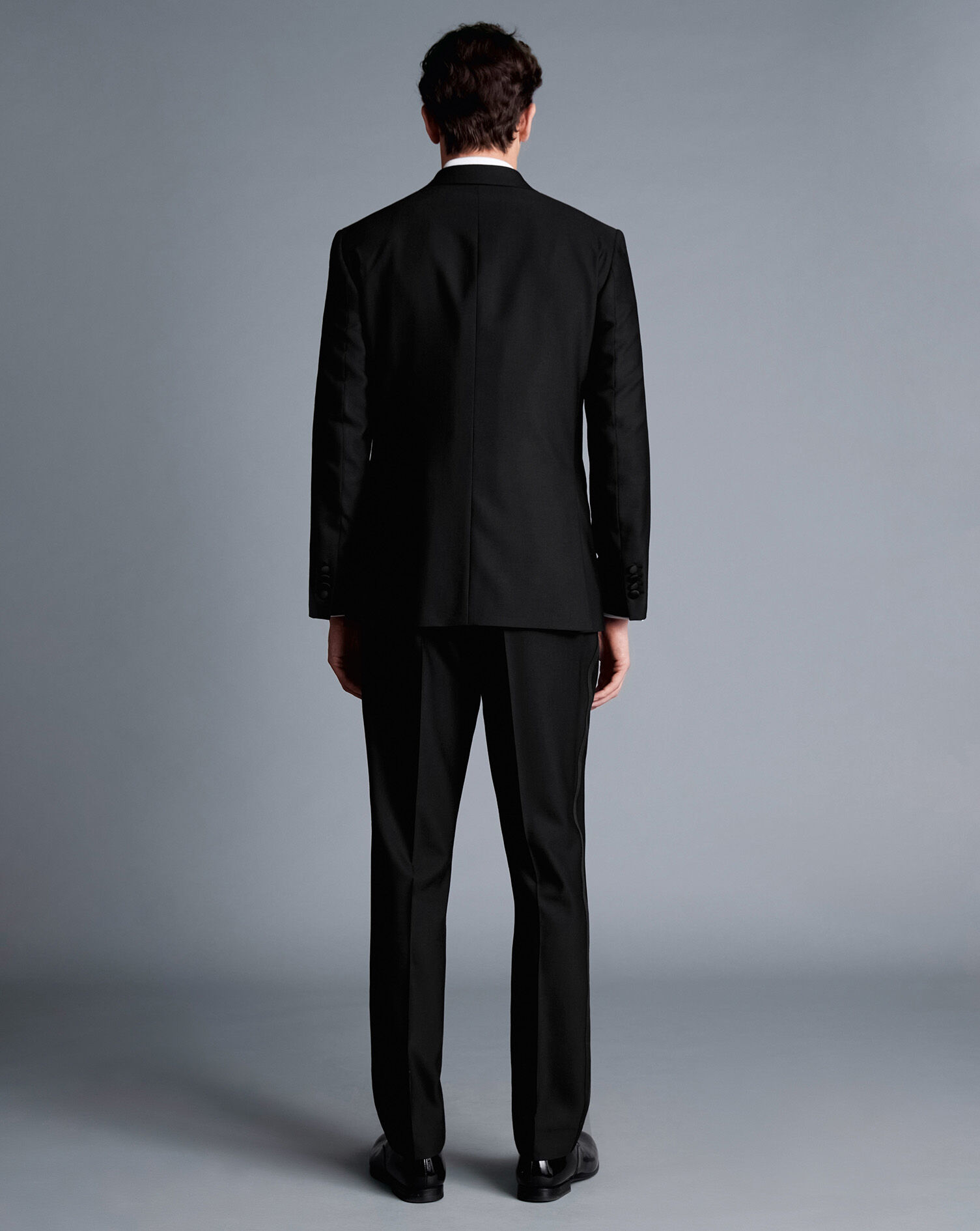 Peak Lapel Tuxedo Dinner Suit - Black