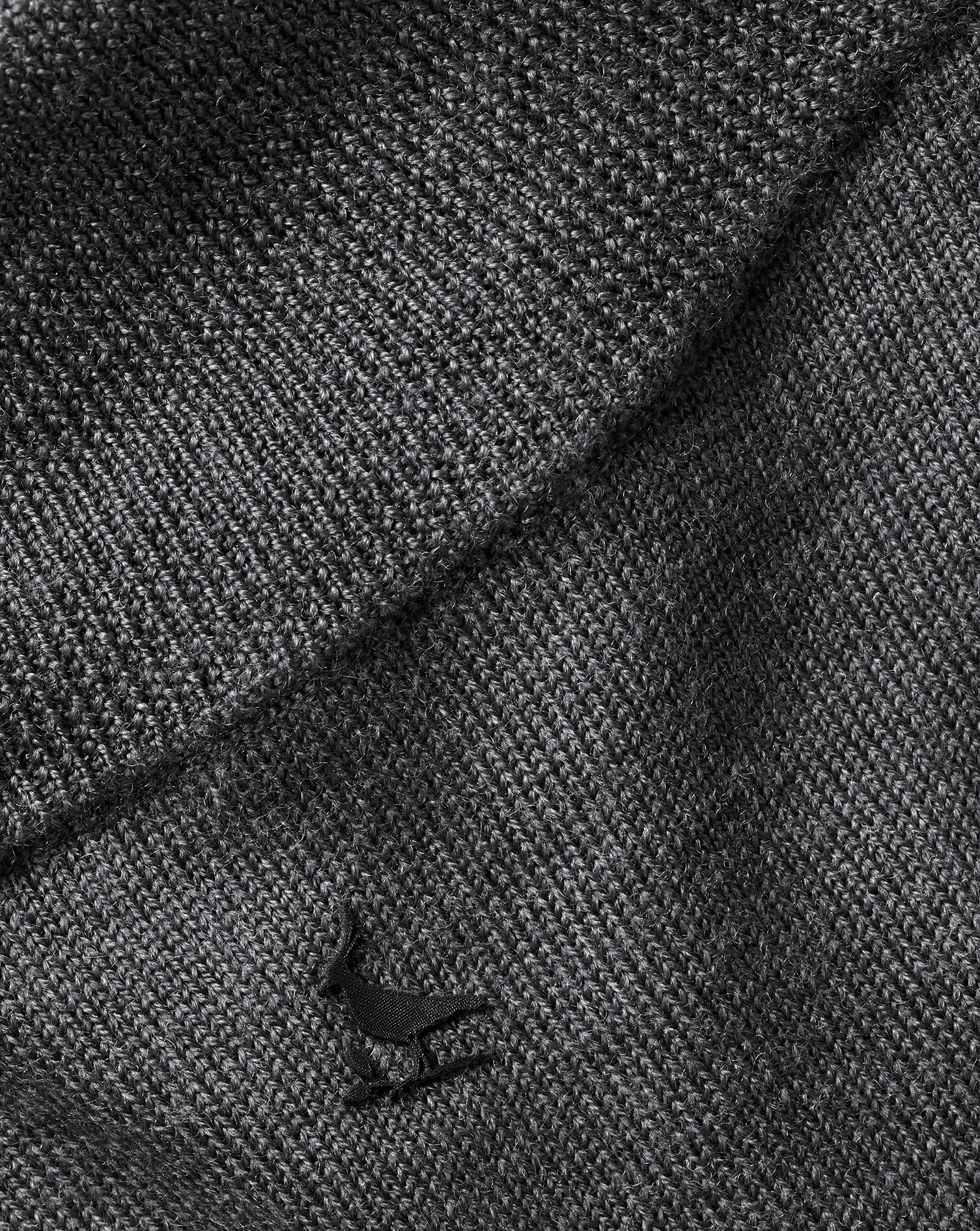 New York Jets Merino Zip Neck Sweater - Grey