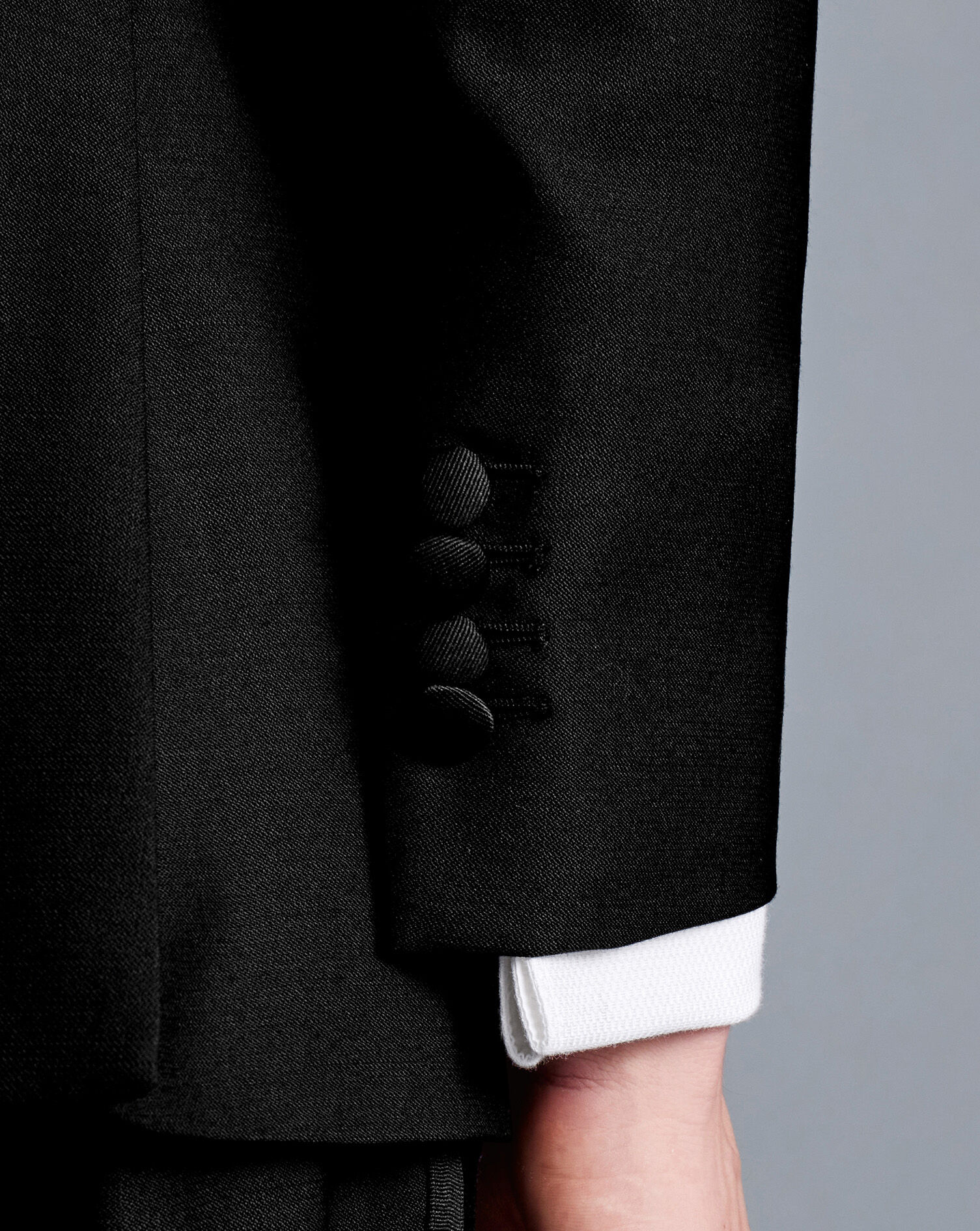 Peak Lapel Tuxedo Jacket - Black