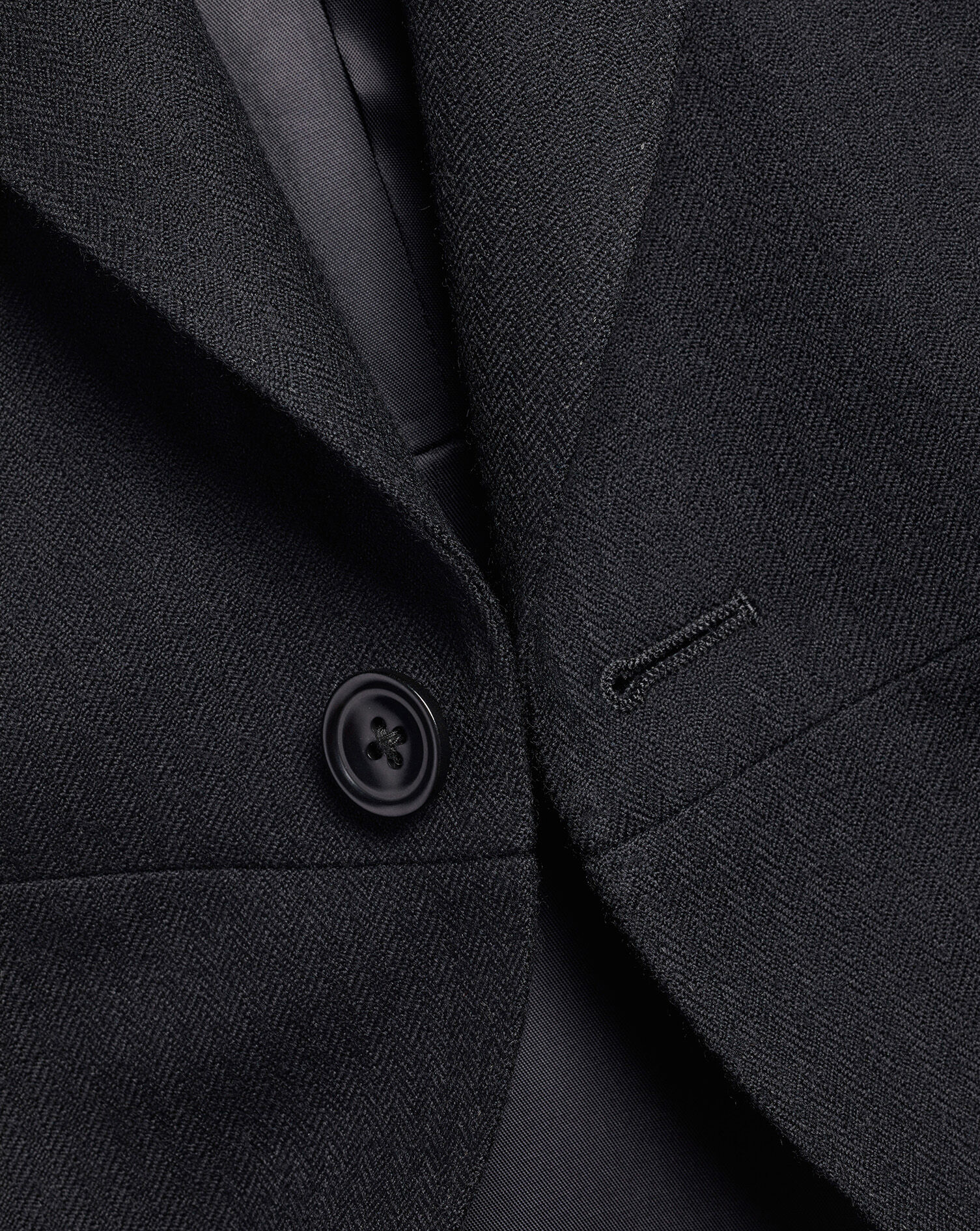 Morning Suit Tail Coat - Black Herringbone