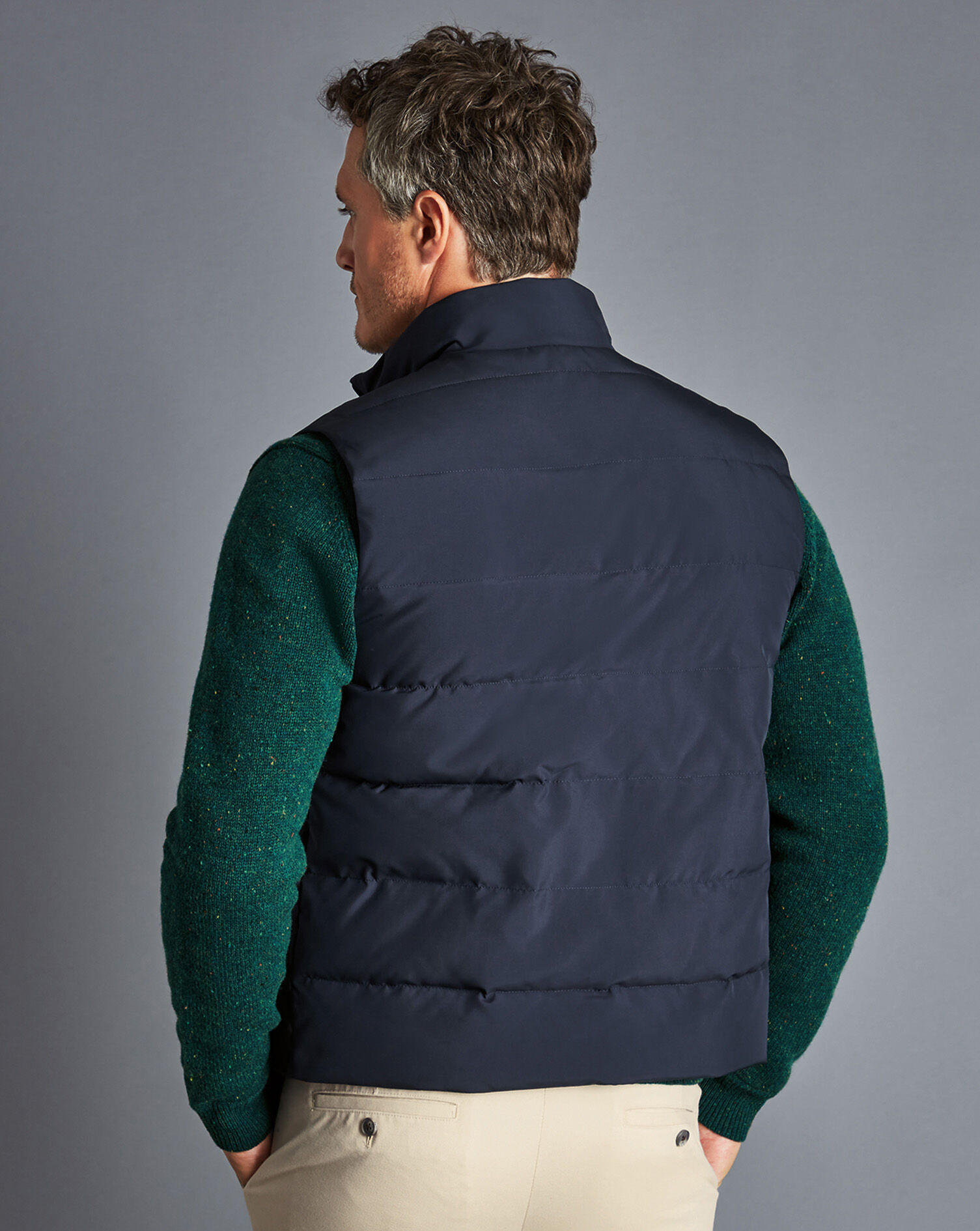 Quilted Vest - Navy