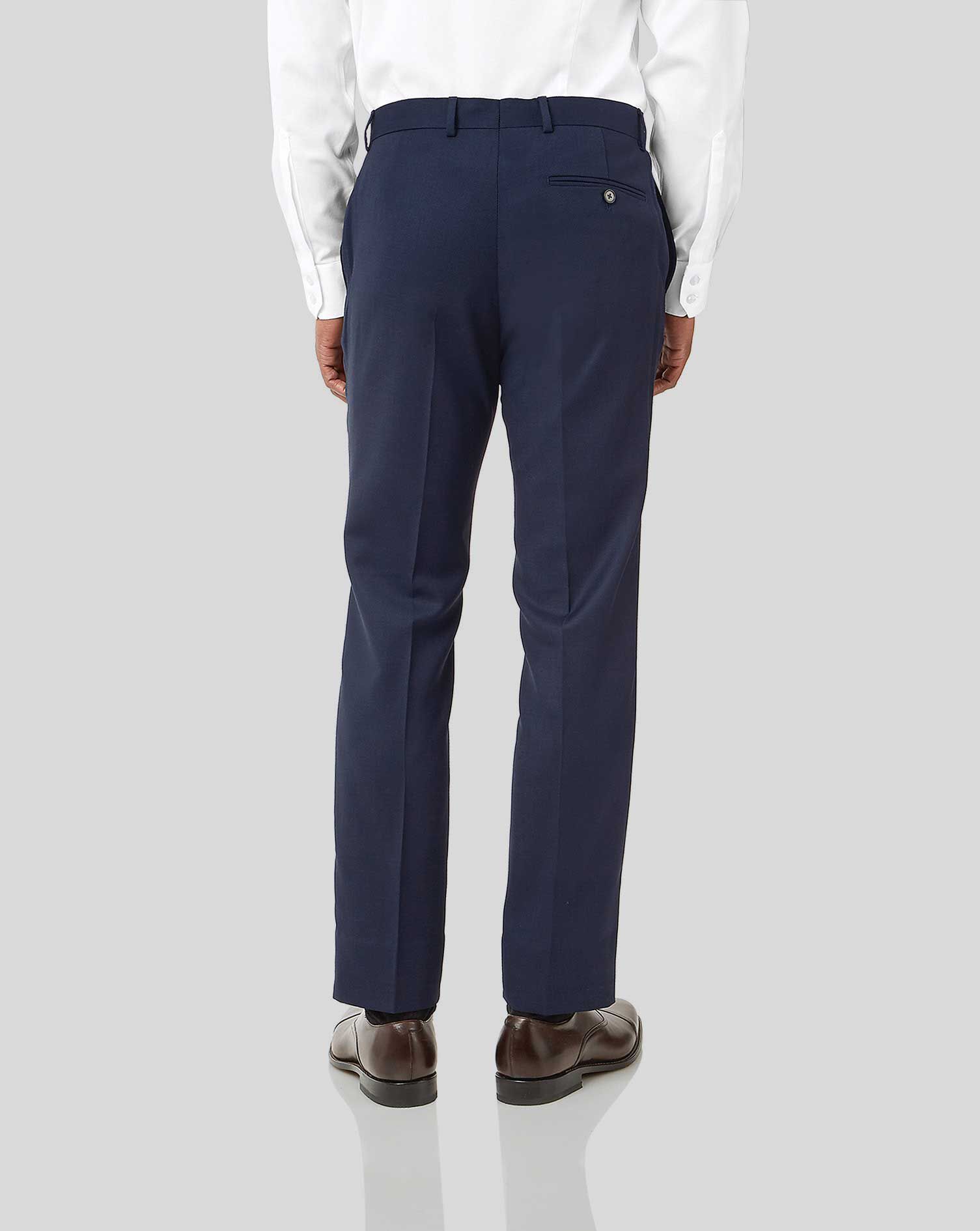 Birdseye Travel Suit Pants - Ink Blue
