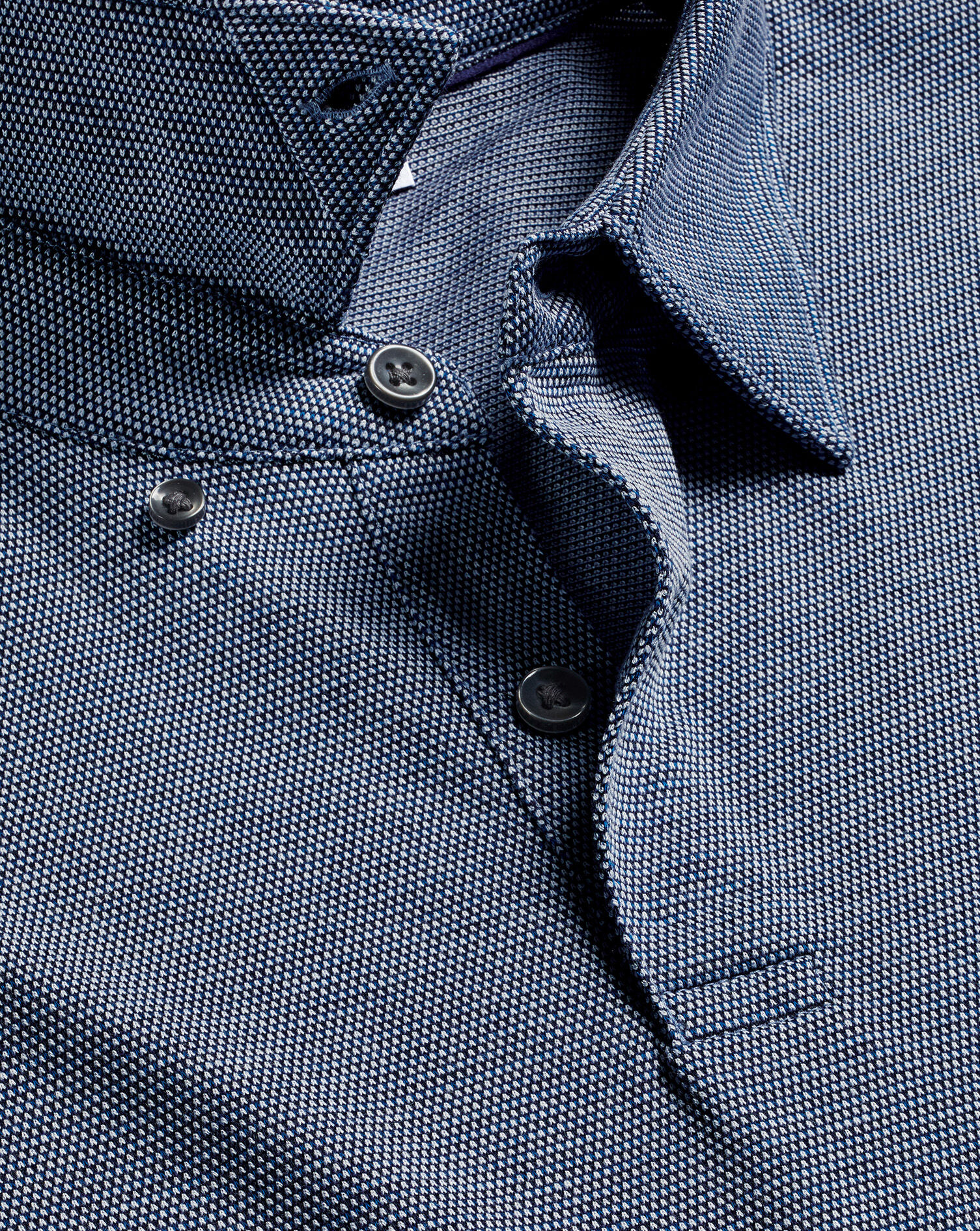 Jacquard Polo - Blue