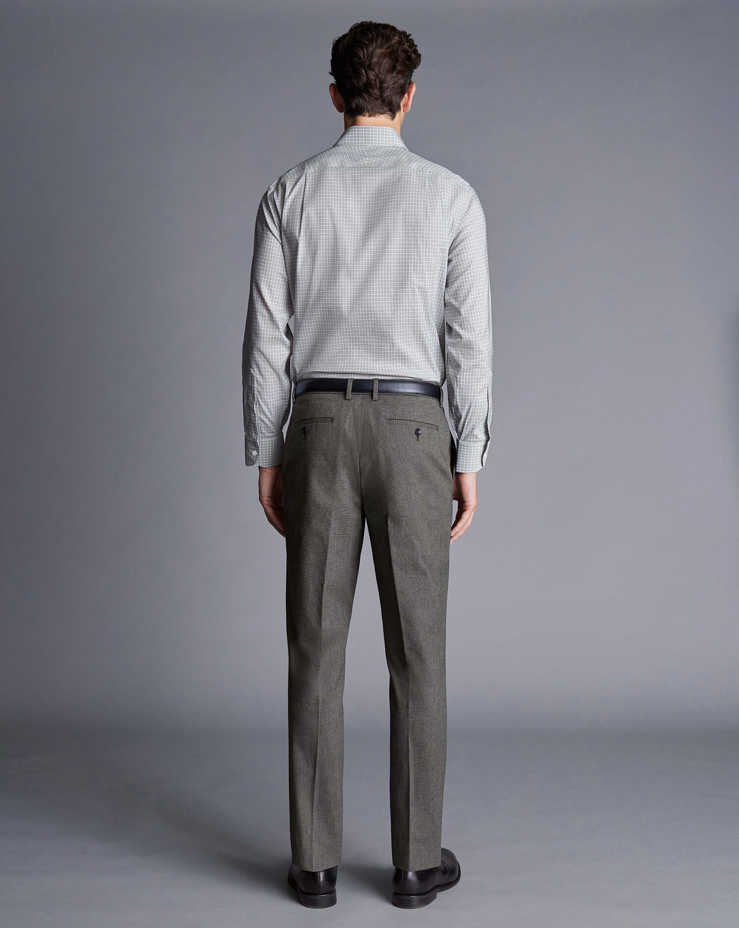 Smart Cotton Stretch Pants - Dark Grey